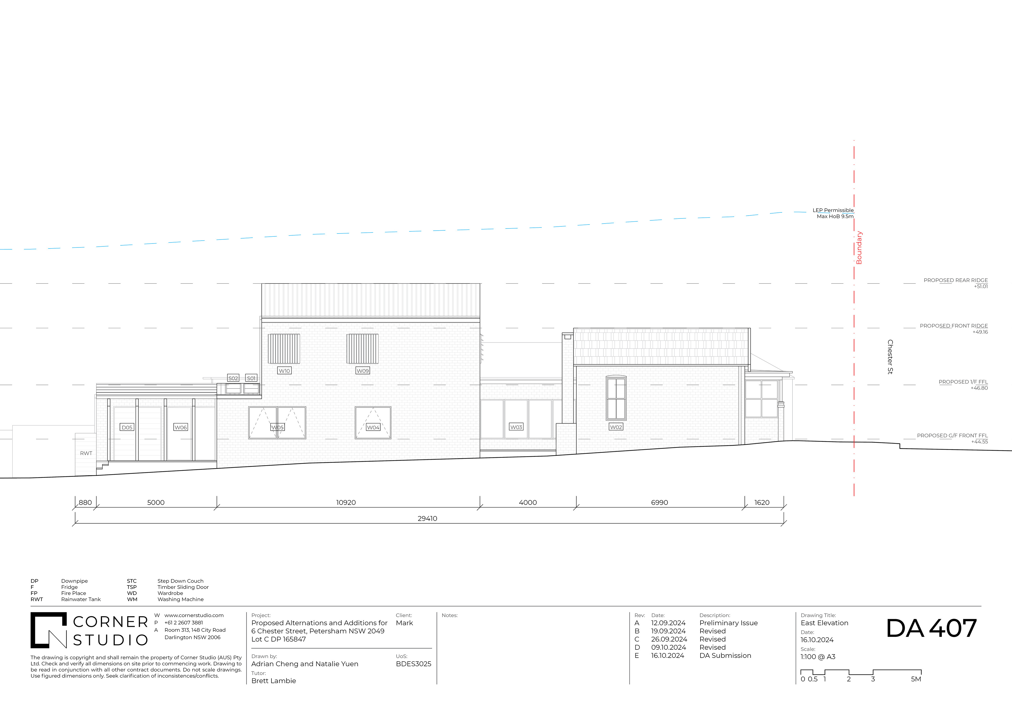 East Elevation 1:100