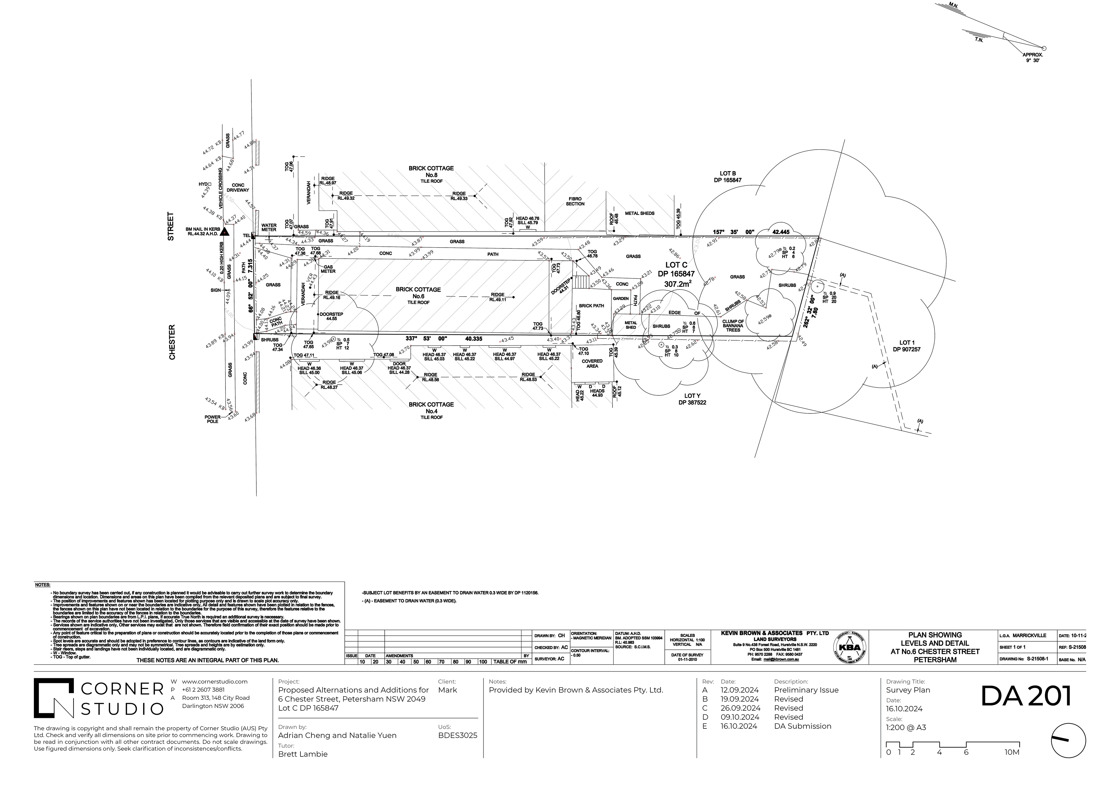Survey Plan 1:200