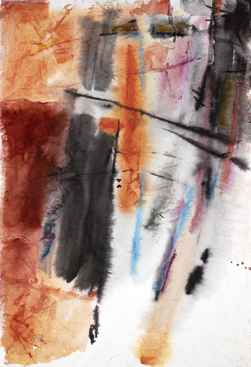 abstract painting with bold colors