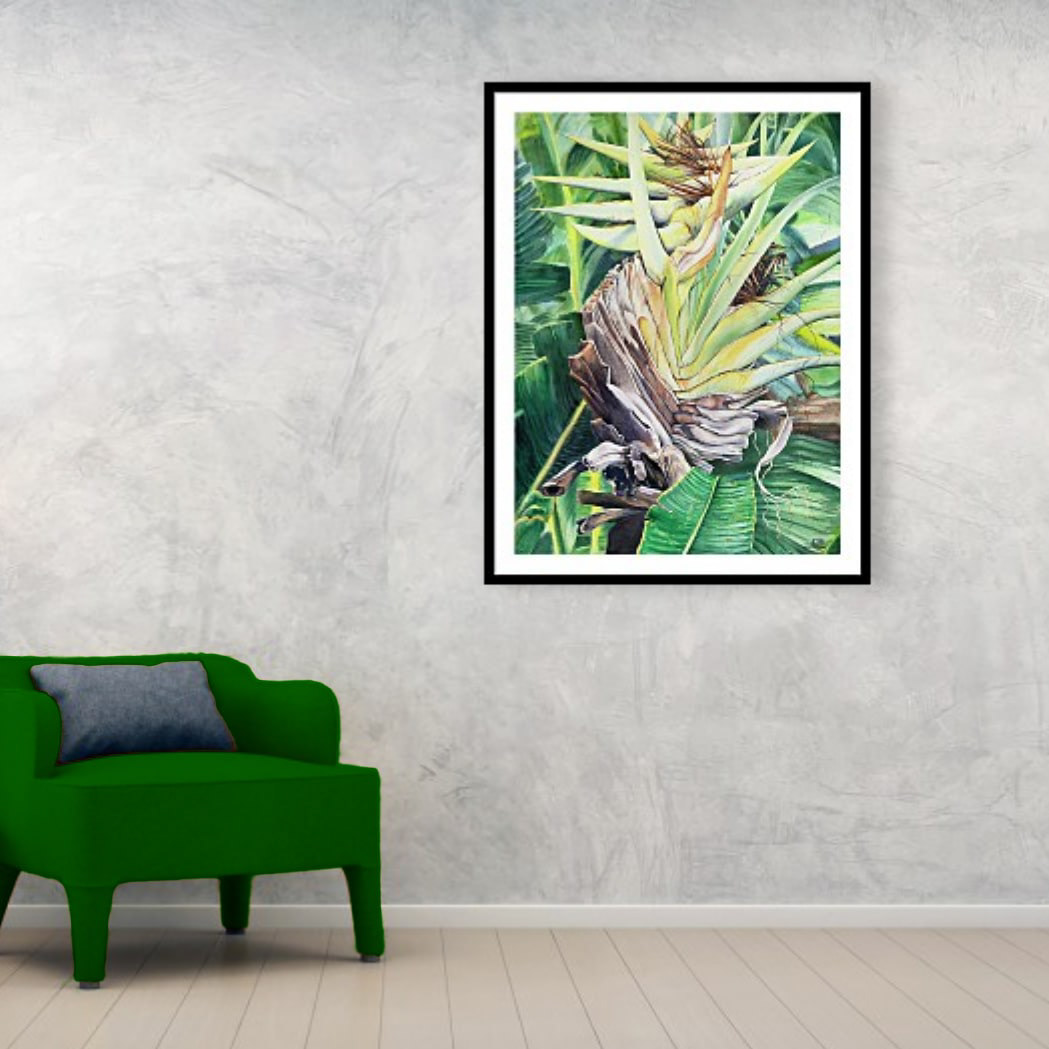 image of the painting on a wall next to a chair