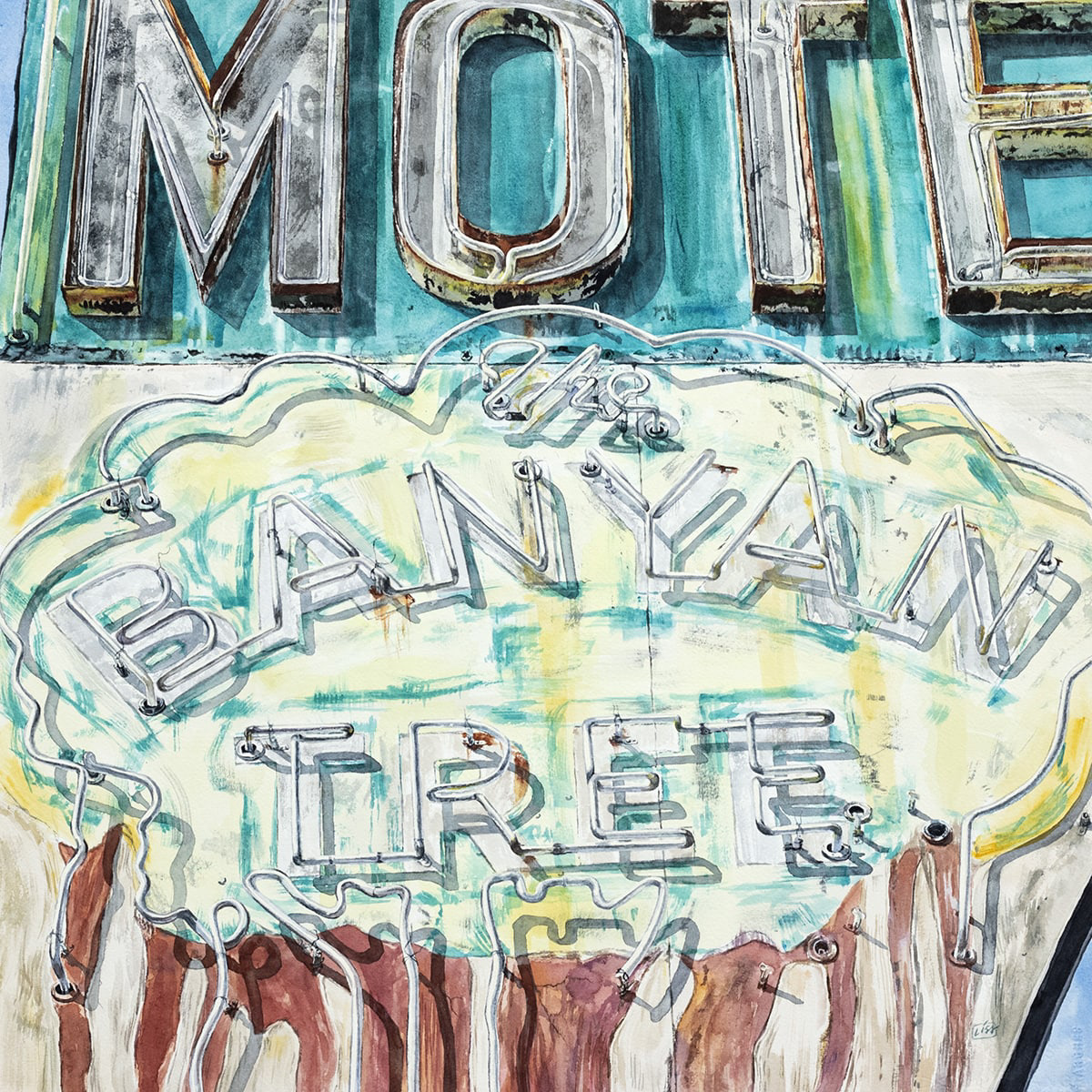 image depicting the banyan tree motel sign