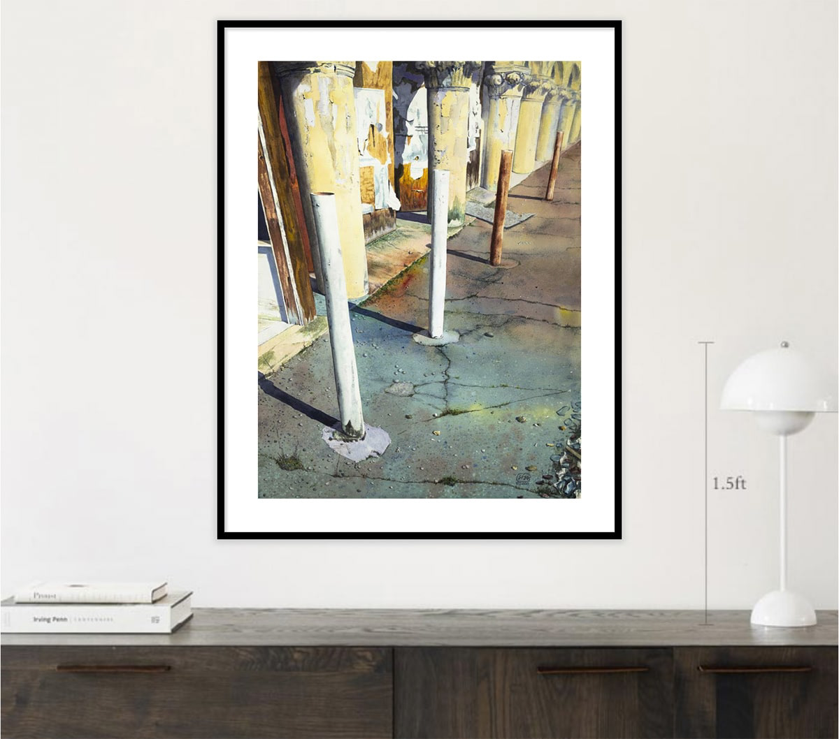 image of the painting with a frame on a wall