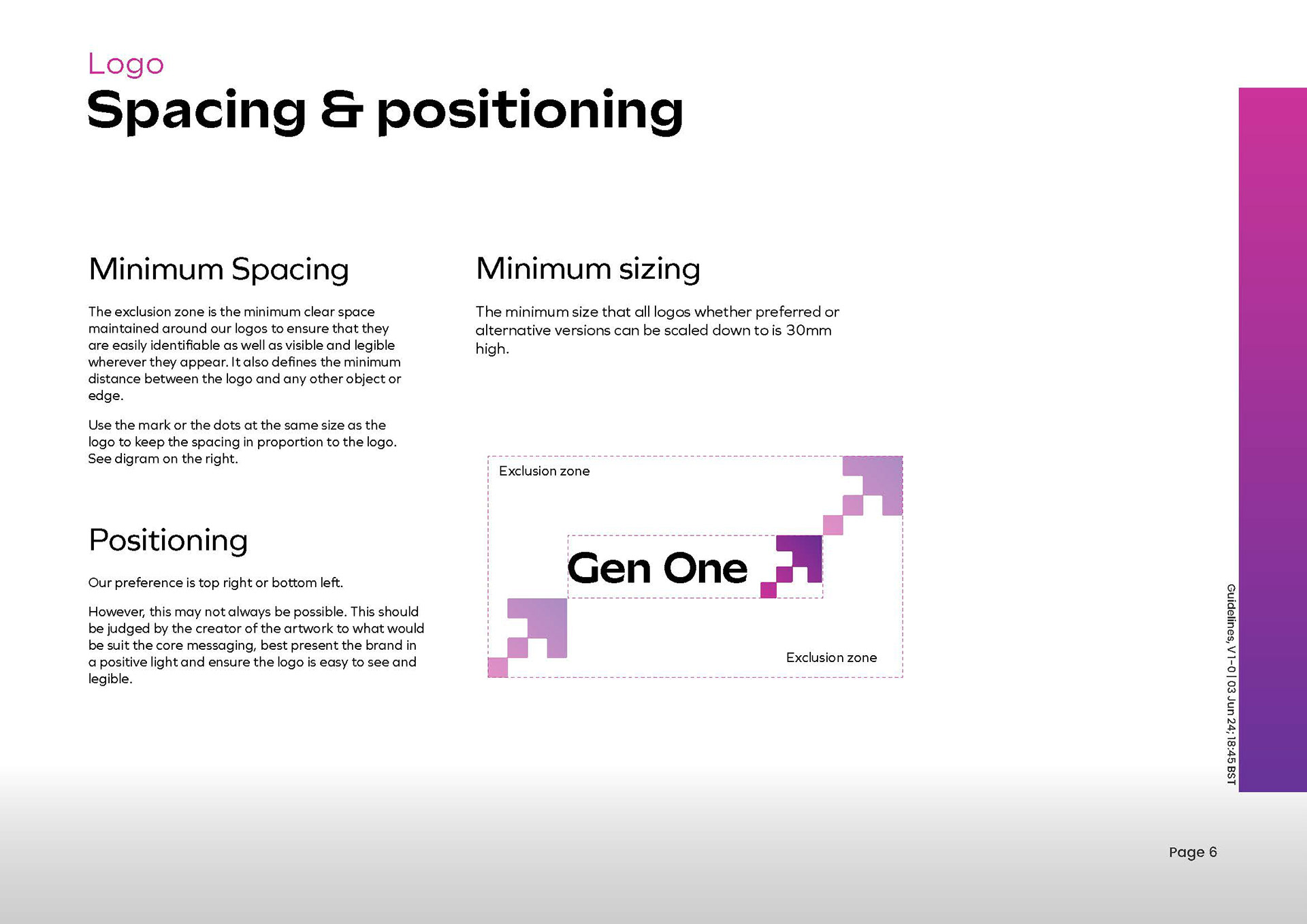 Spacing and positioning.