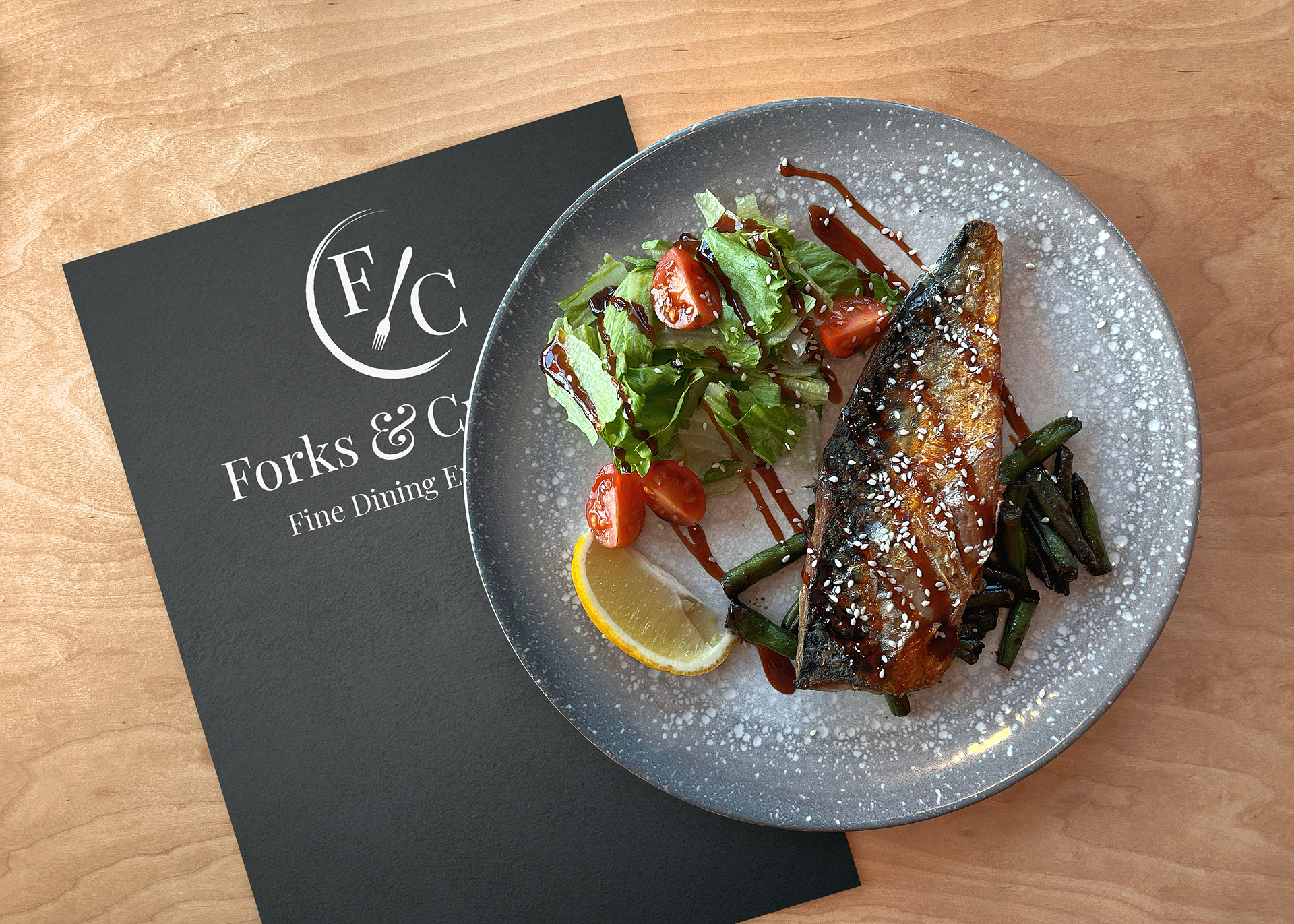 Forks & Crumbs Menu Cover MockUp