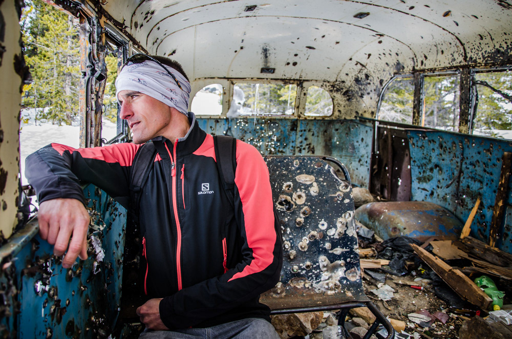 This bus has been shot before...