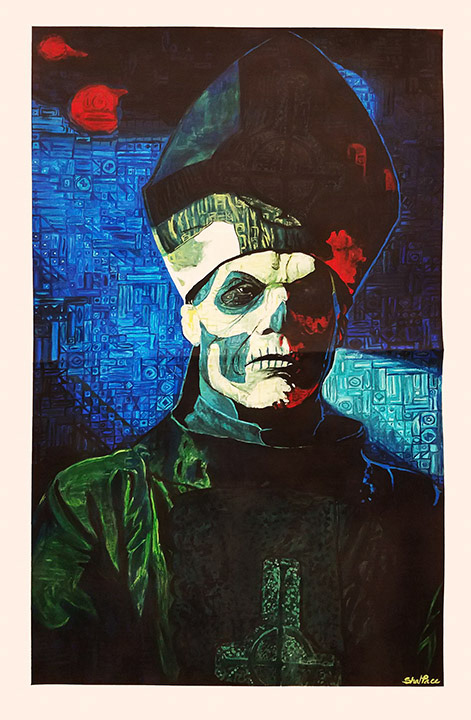 Portrait after Chuck Close's Style | Acrylic on Paper