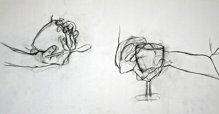 Hand Studies | Charcoal