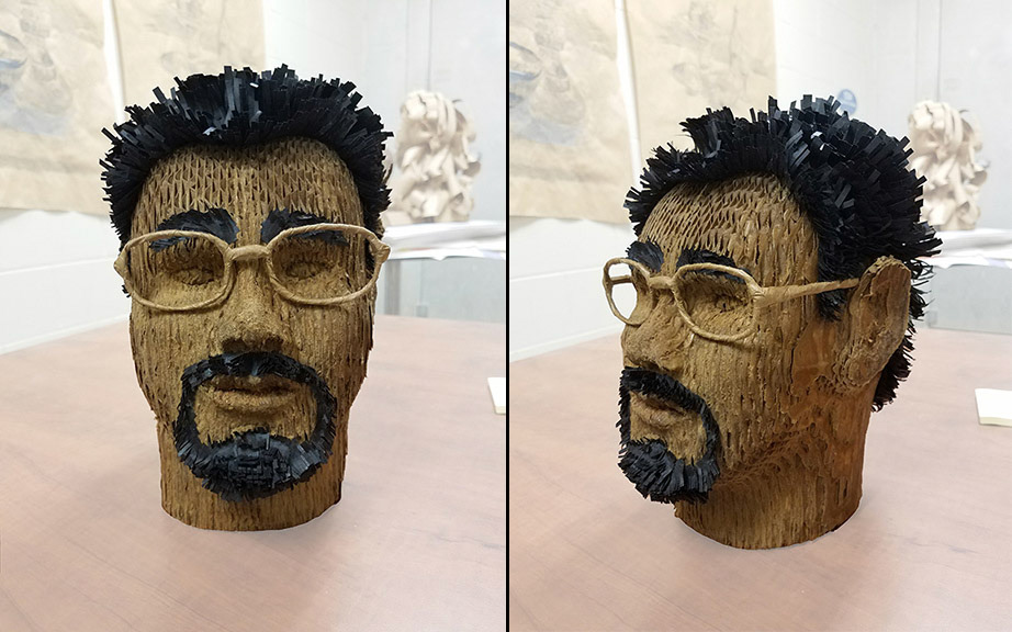 Cardboard Self Portrait | Cardboard, Paper, Wire