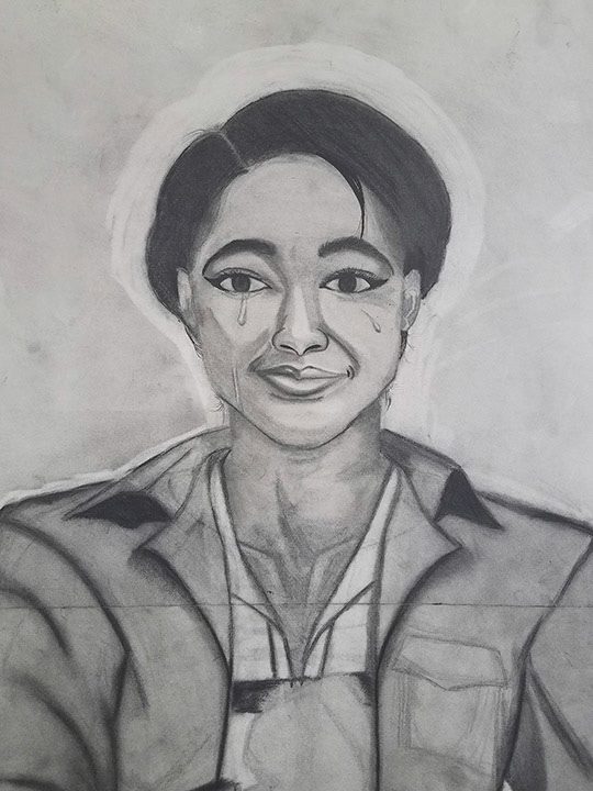 Narrative Self Portrait | Charcoal