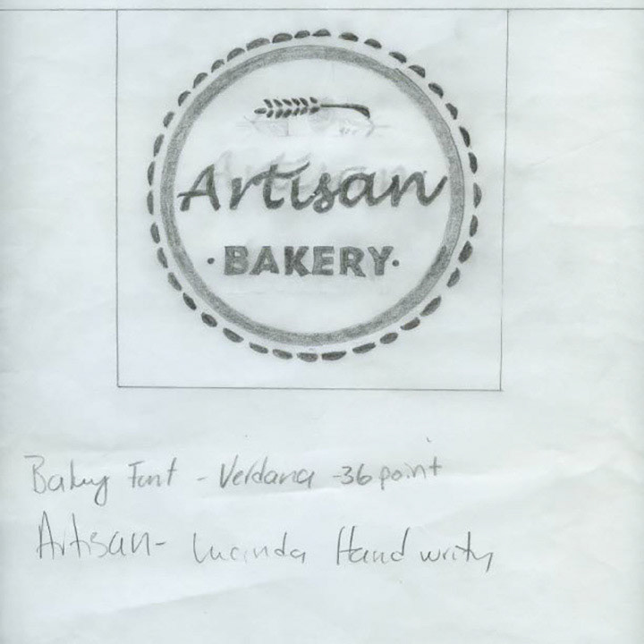 Logo Design, Final Revision | Graphite on Paper