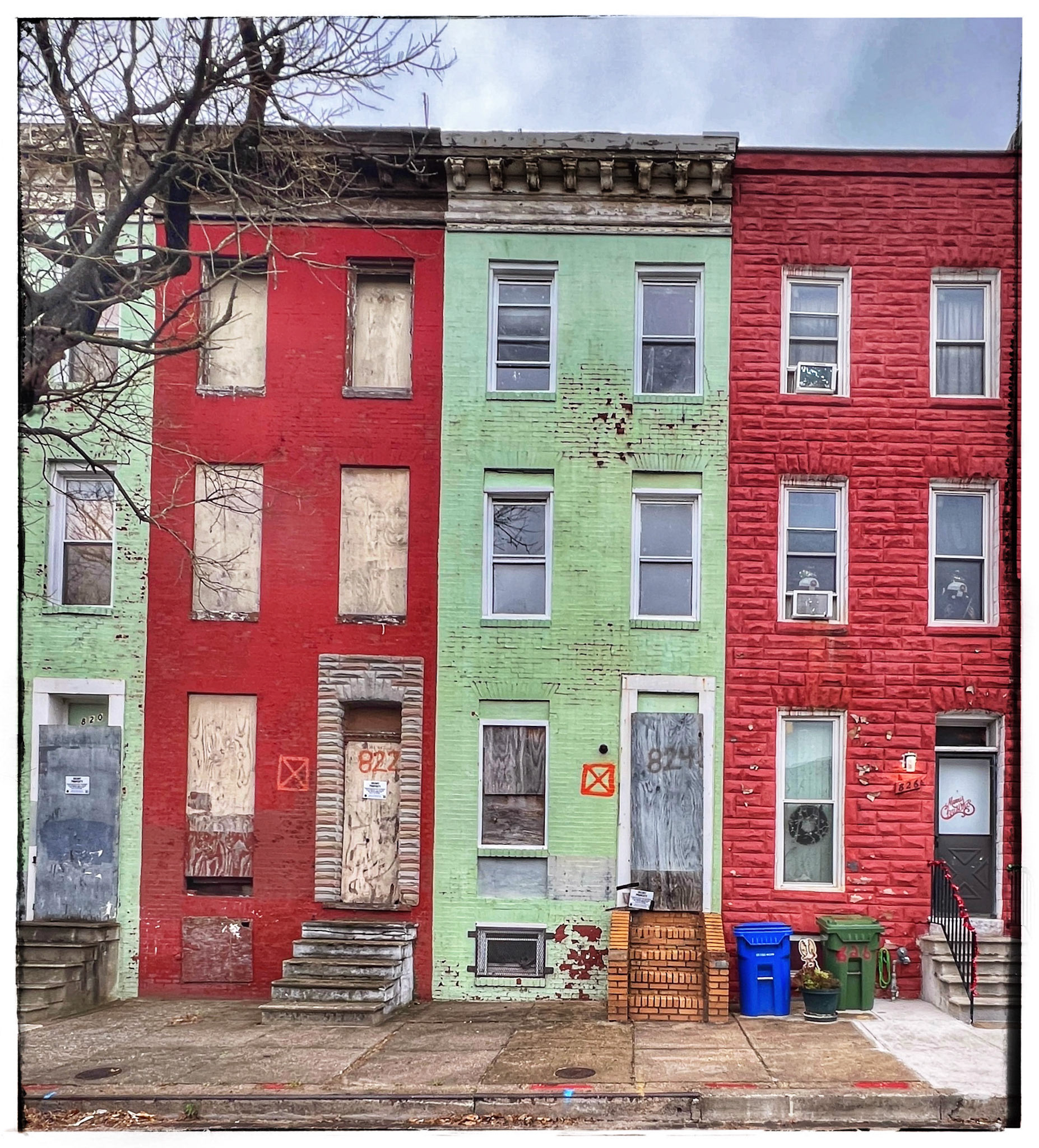 After the devasting death of 3 Baltimore City Firefighters entered a vacant home, a red X in a box marked that the property is vacant. Baltimore has thousands of vaccant homes.