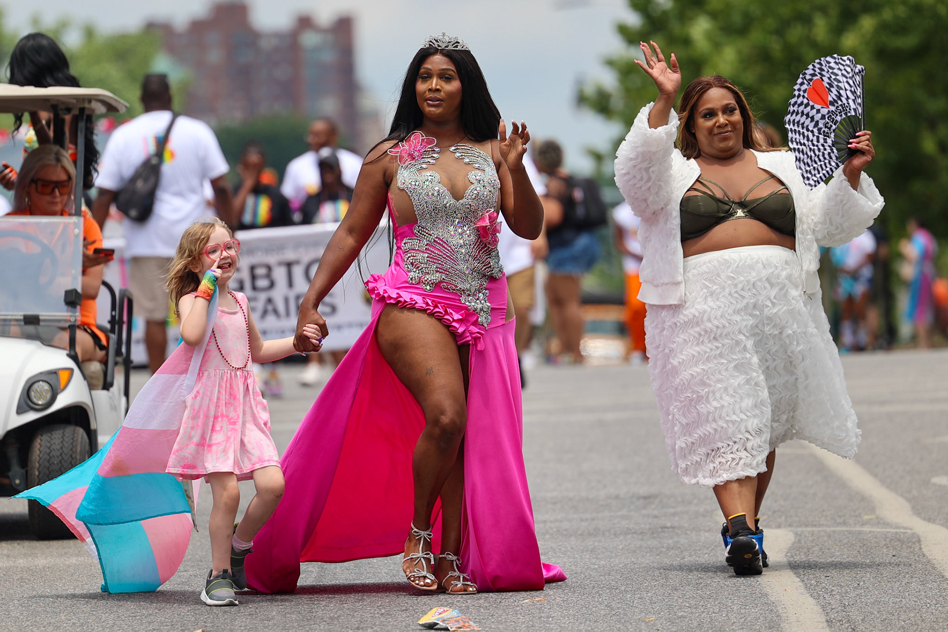 June 29, 2024 - Baltimore City, Maryland, USA. According to organizers, the largest festival celebrating transgender, nonbinary and gender expansive community created intentional space during Pride month to celebrate trans culture, trans community and trans leadership in Baltimore and Maryland. This is the third annual parade founded in 2022 at Baltimore Safe Haven. Photo Credit: Robyn Stevens Brody/SIPA USA.