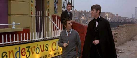 Scene from Bedazzled - Golborne Bridge in the background