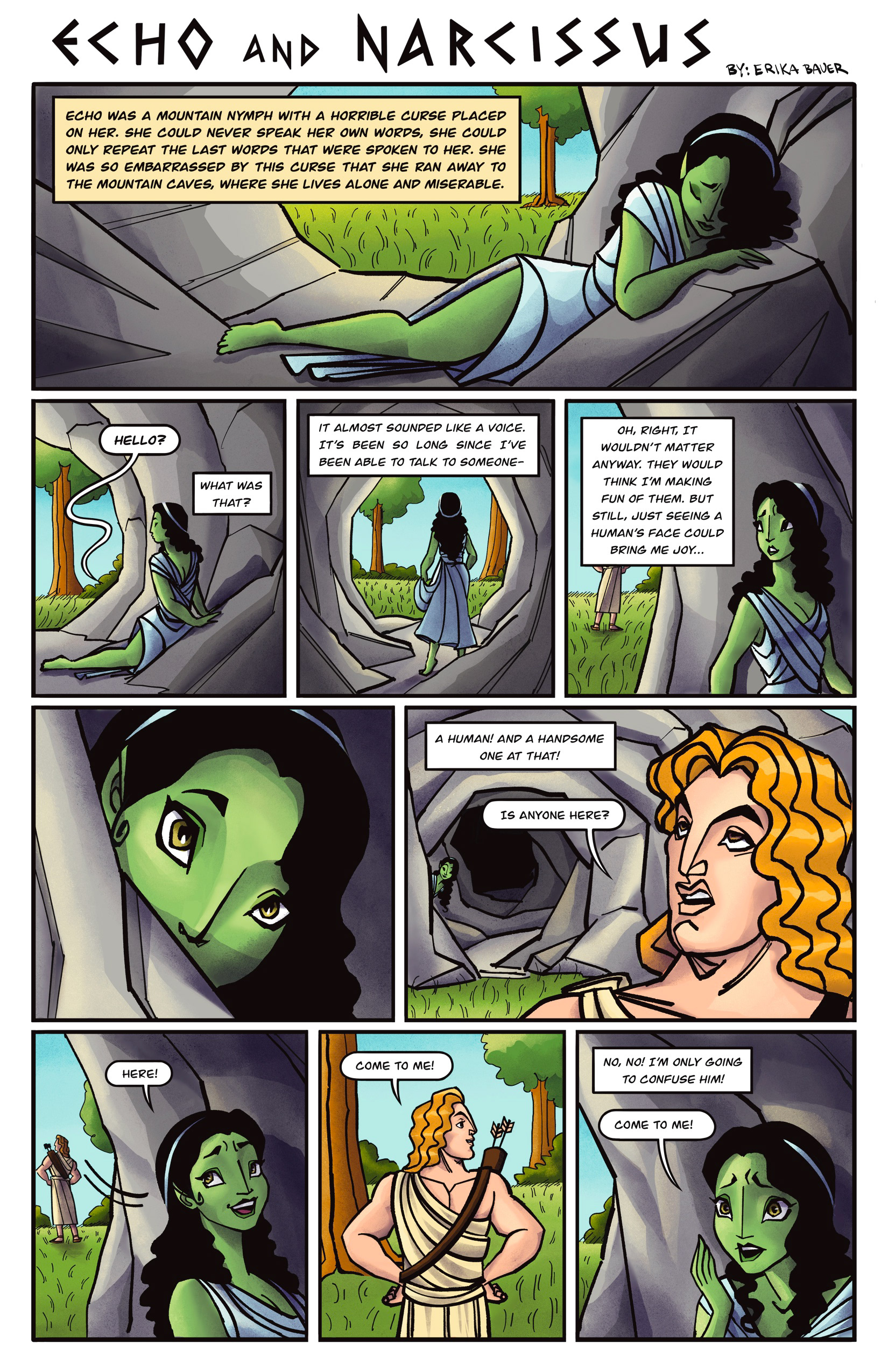"Echo And Narcissus" Comic