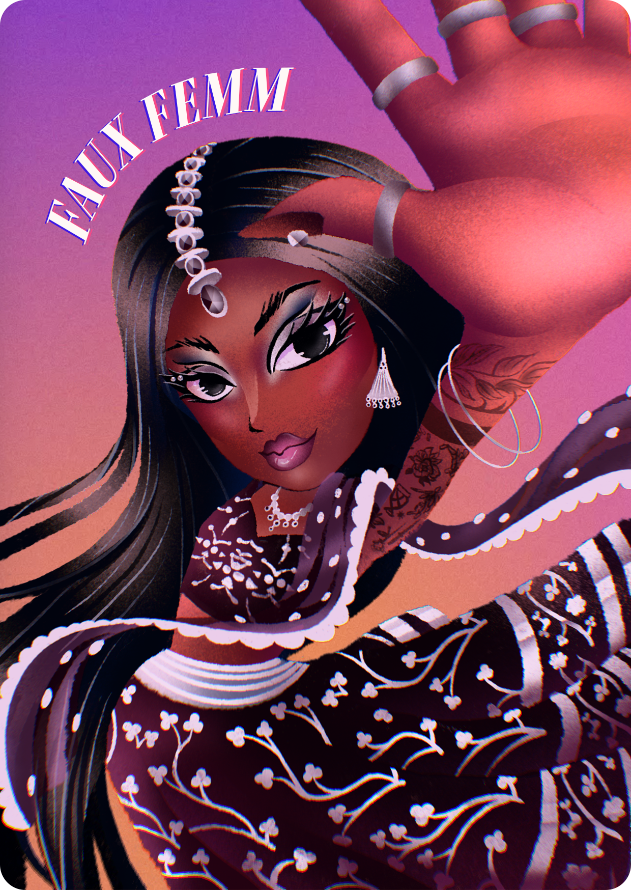 Sample of 'Category is...' card collectible, featuring Faux Femm