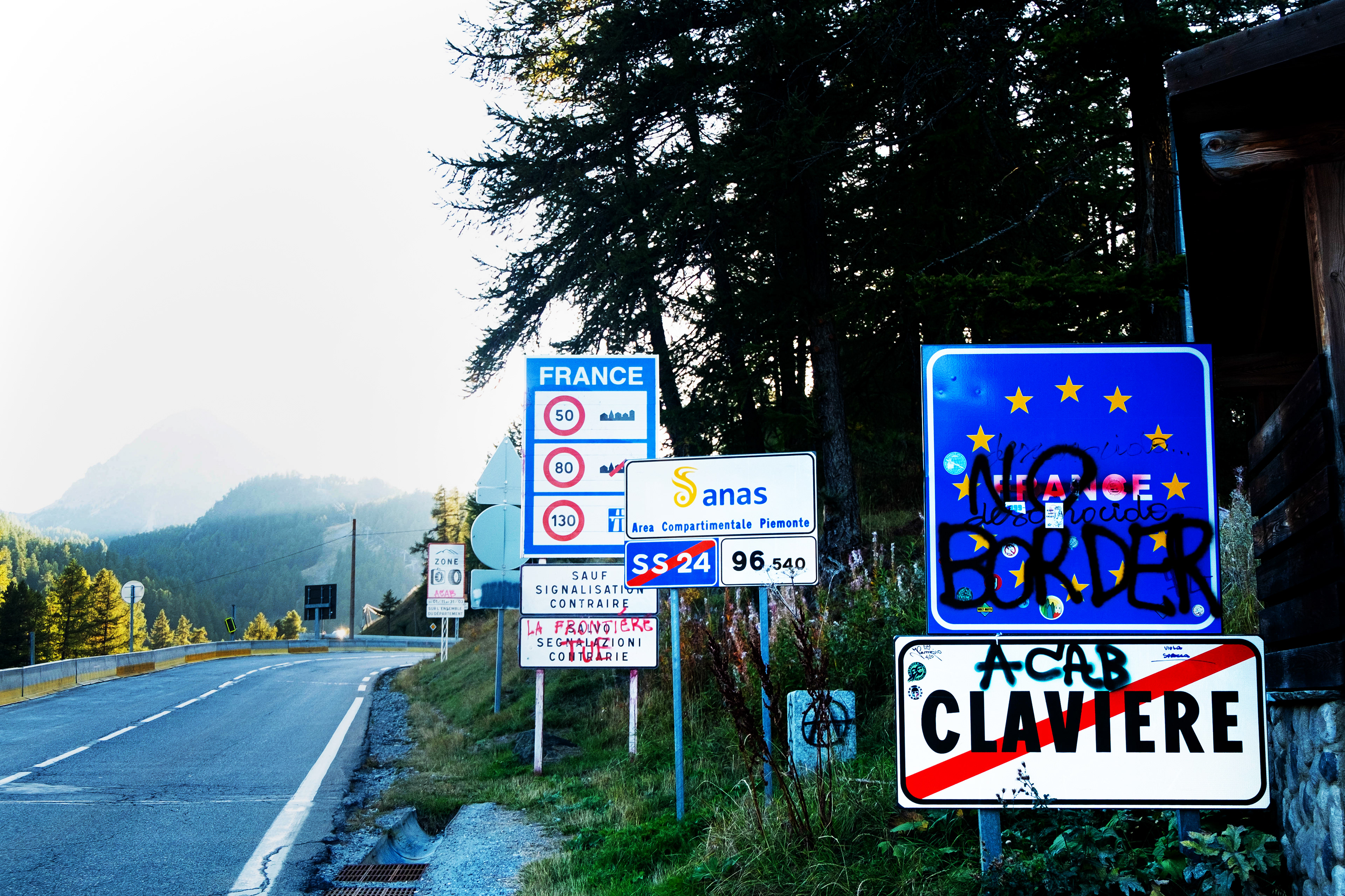 Monginevro border - Italia