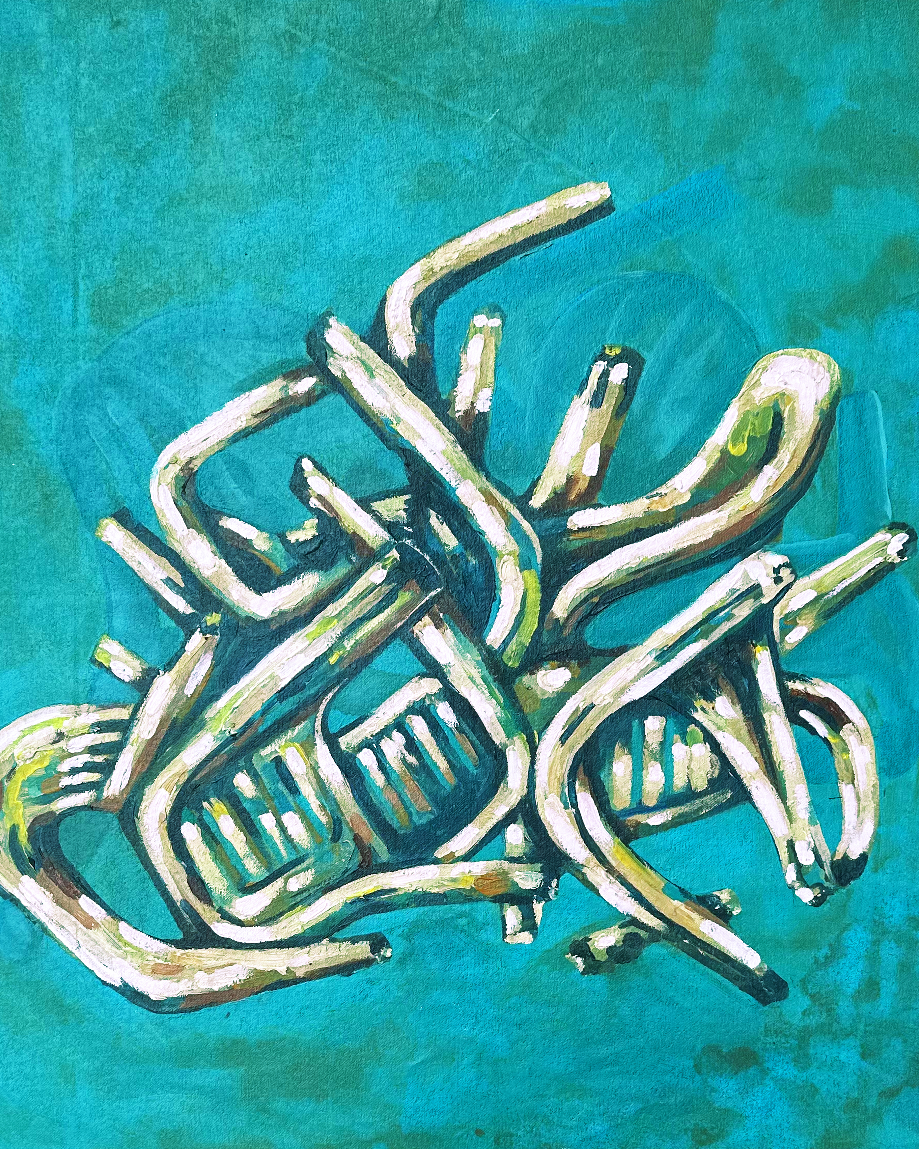 Nudo congresual 20"x24" / Acrylic on Canvas / 2025