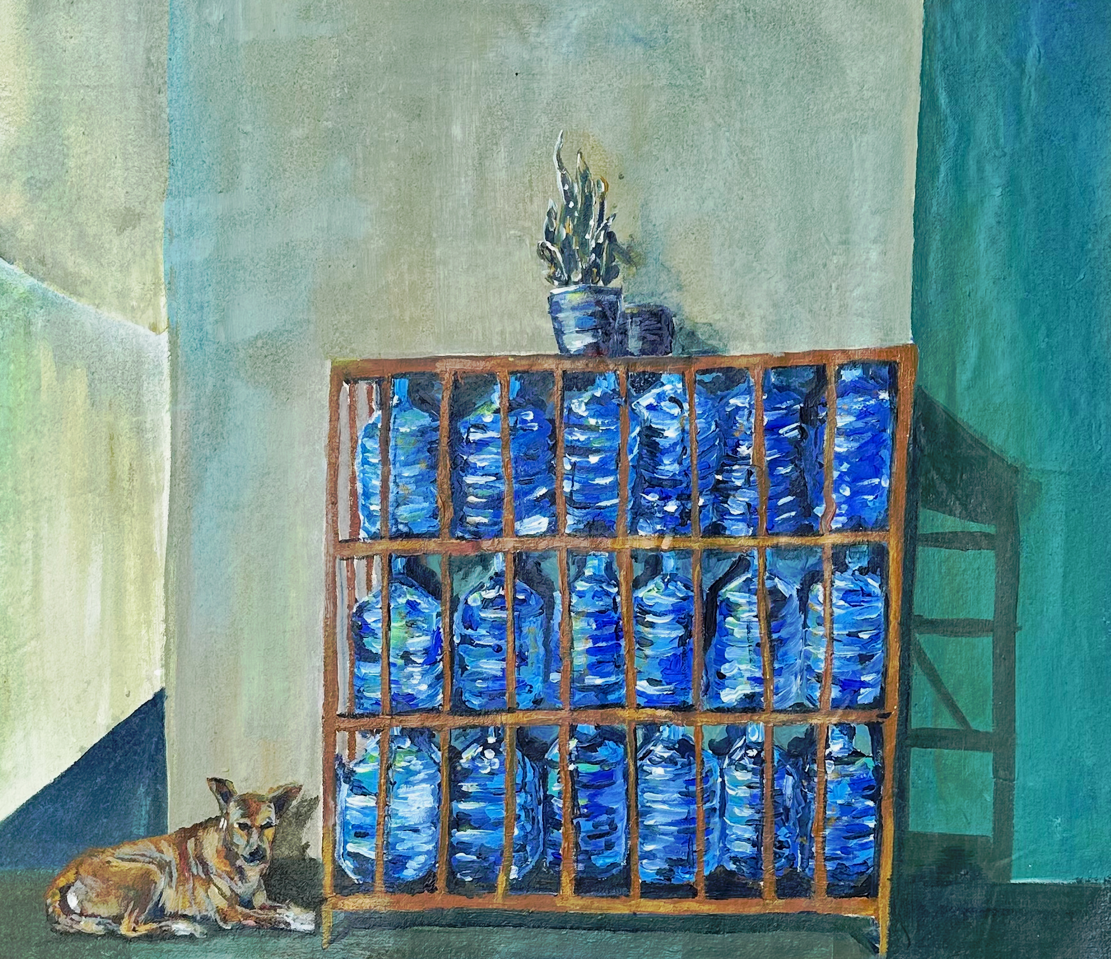 Cuidador silencioso 20"x24" / Acrylic on Canvas / 2025