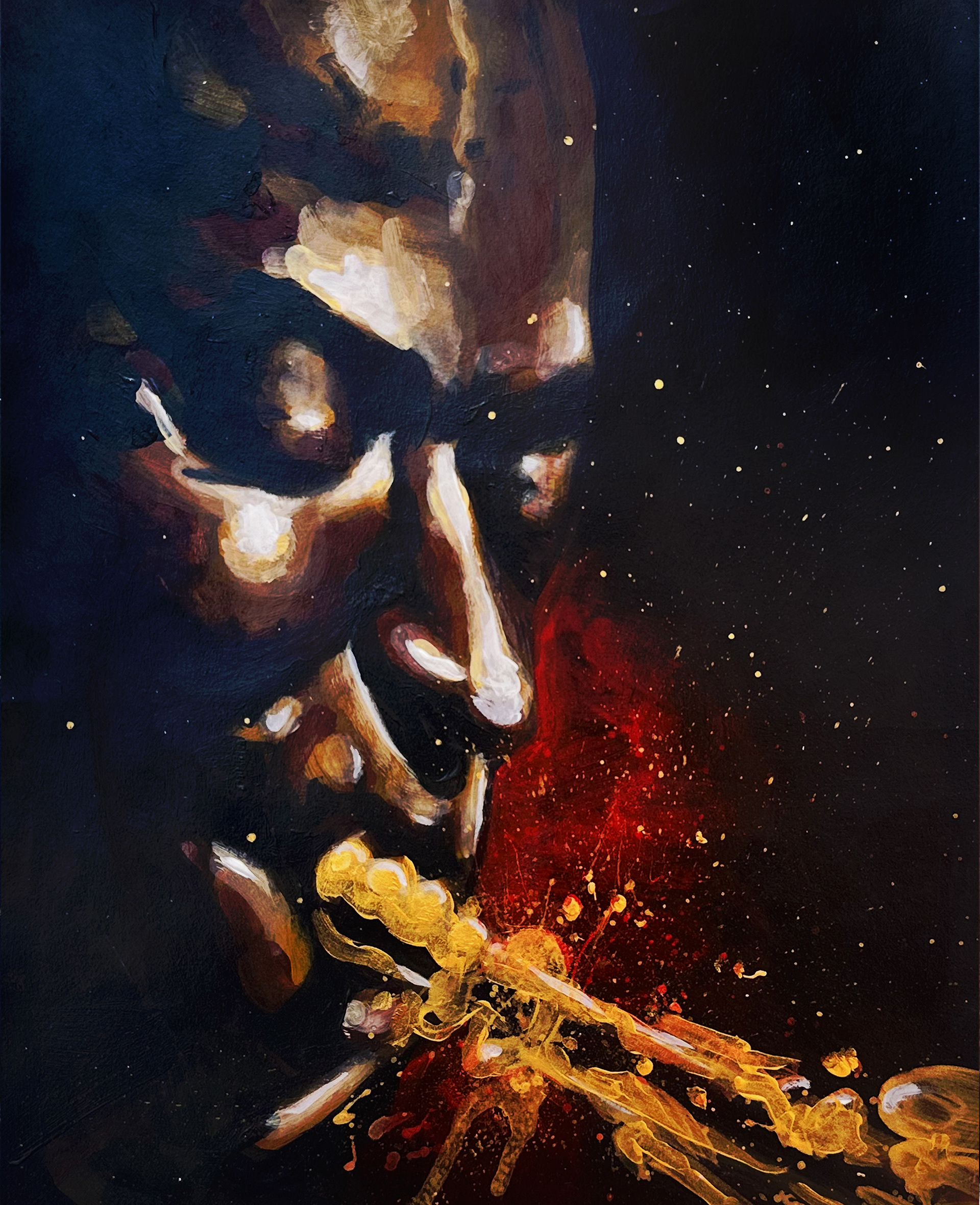 Portrait of Miles 11" x 14" / Acrylic on Paper / 2024