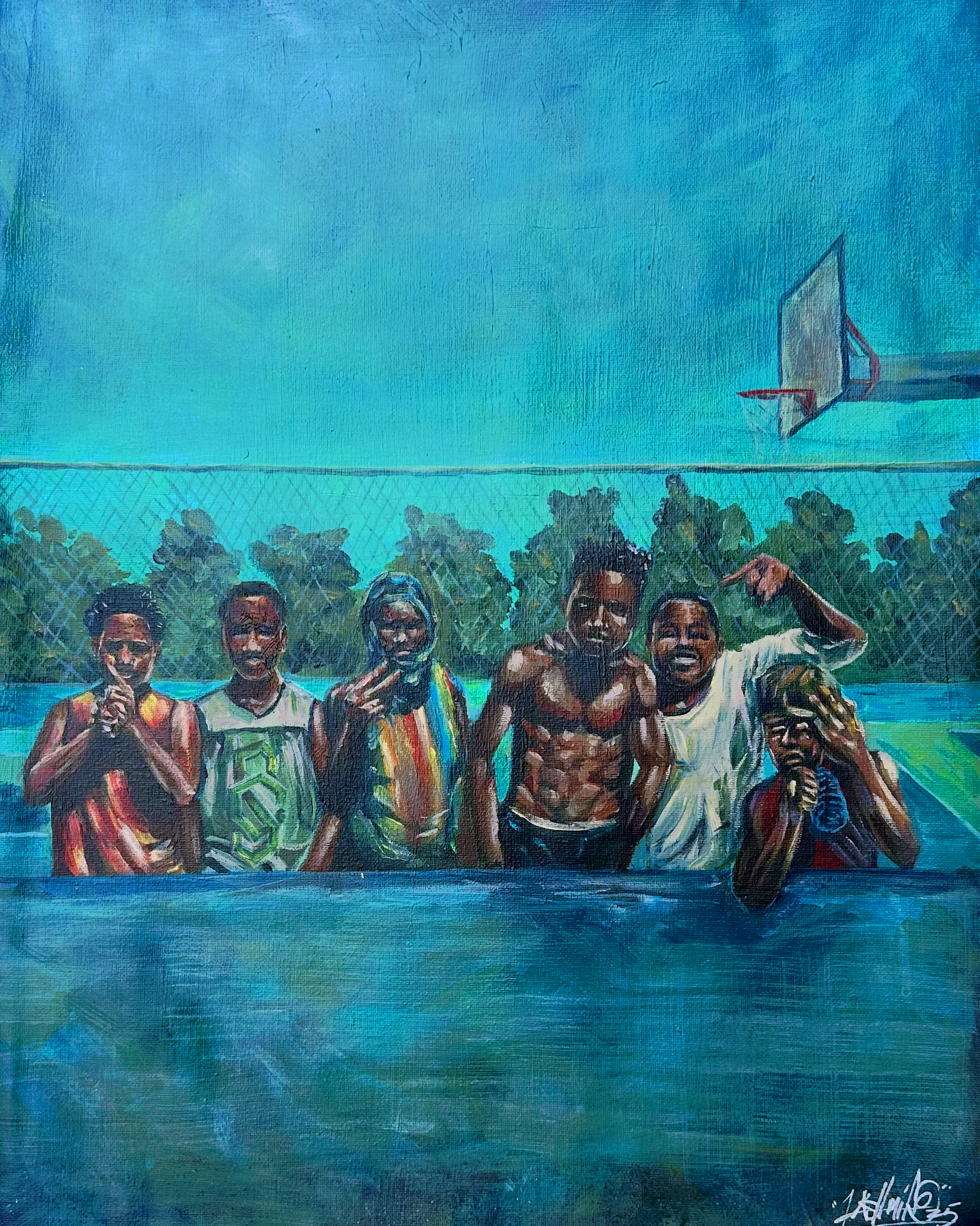 De la grada 16" x 20" / Acrylic on Canvas / 2025