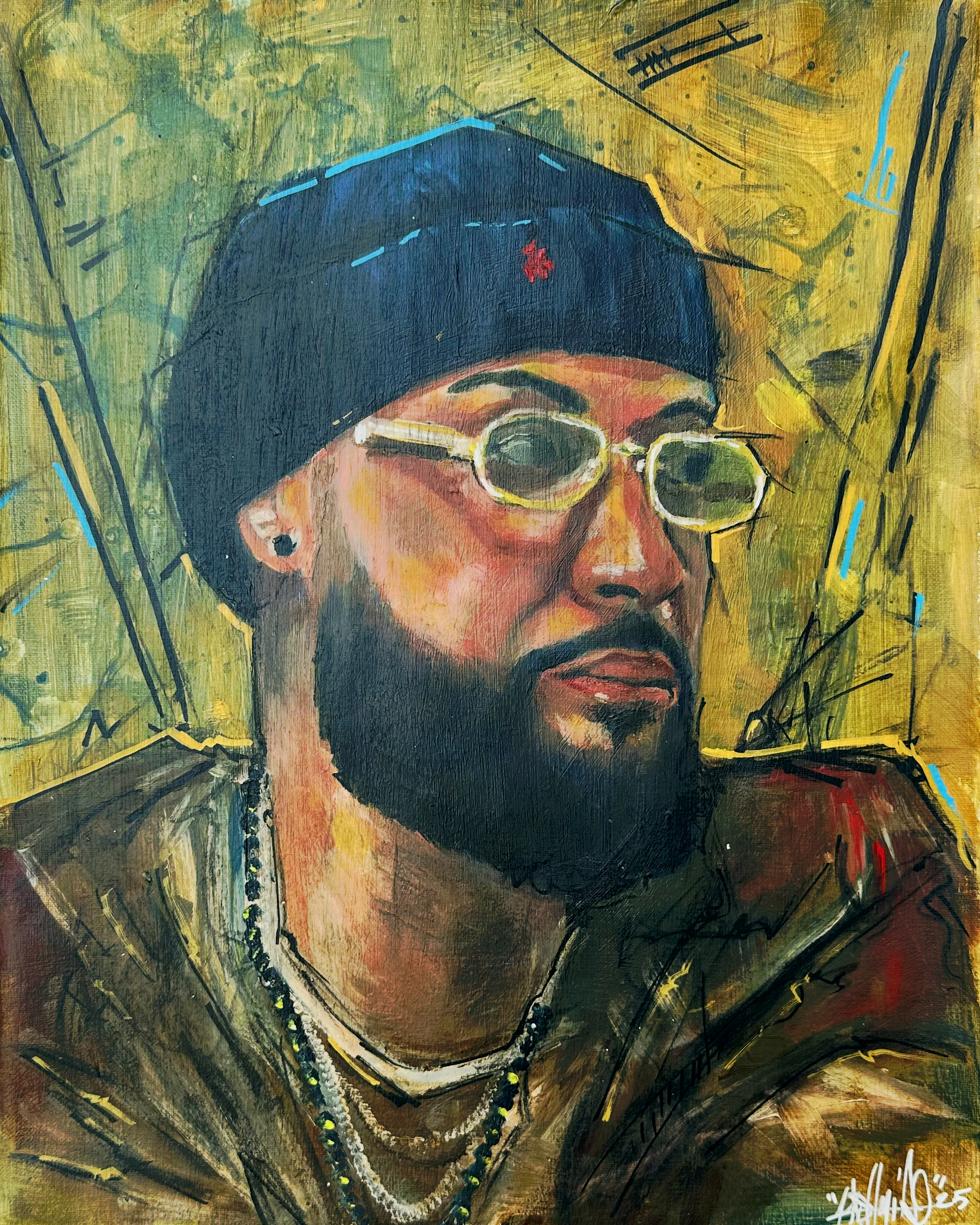 Autorretrato 16" x 20" / Acrylic on Canvas / 2025