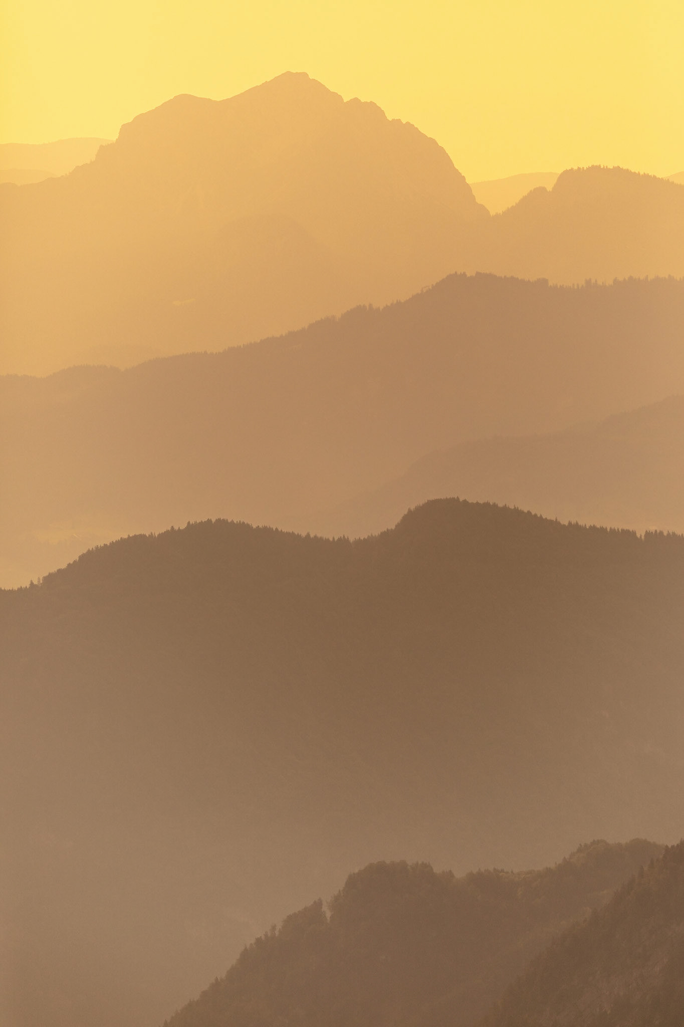 Blick in Richtung Osten bei Sonnenaufgang.
