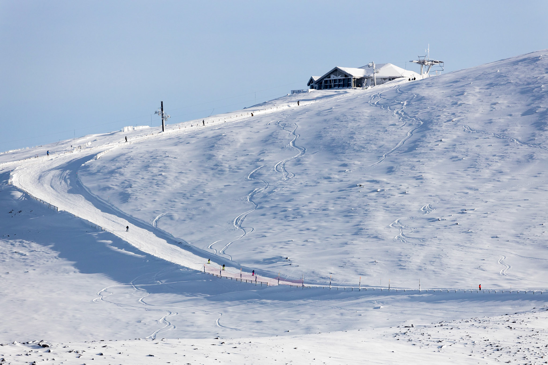 Skilift in den Cairngorms.