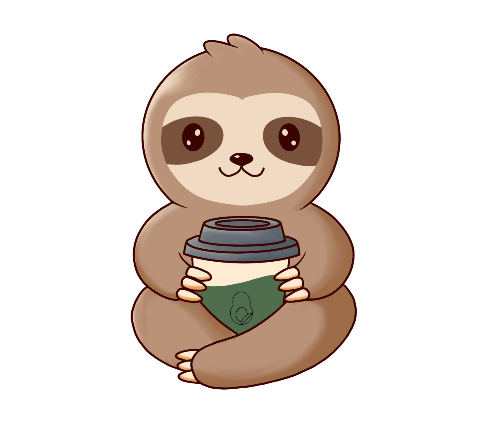 Coffee Loving Sloth