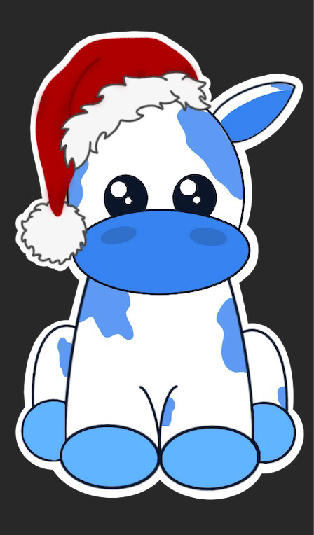 Blueberry Christmas Cow