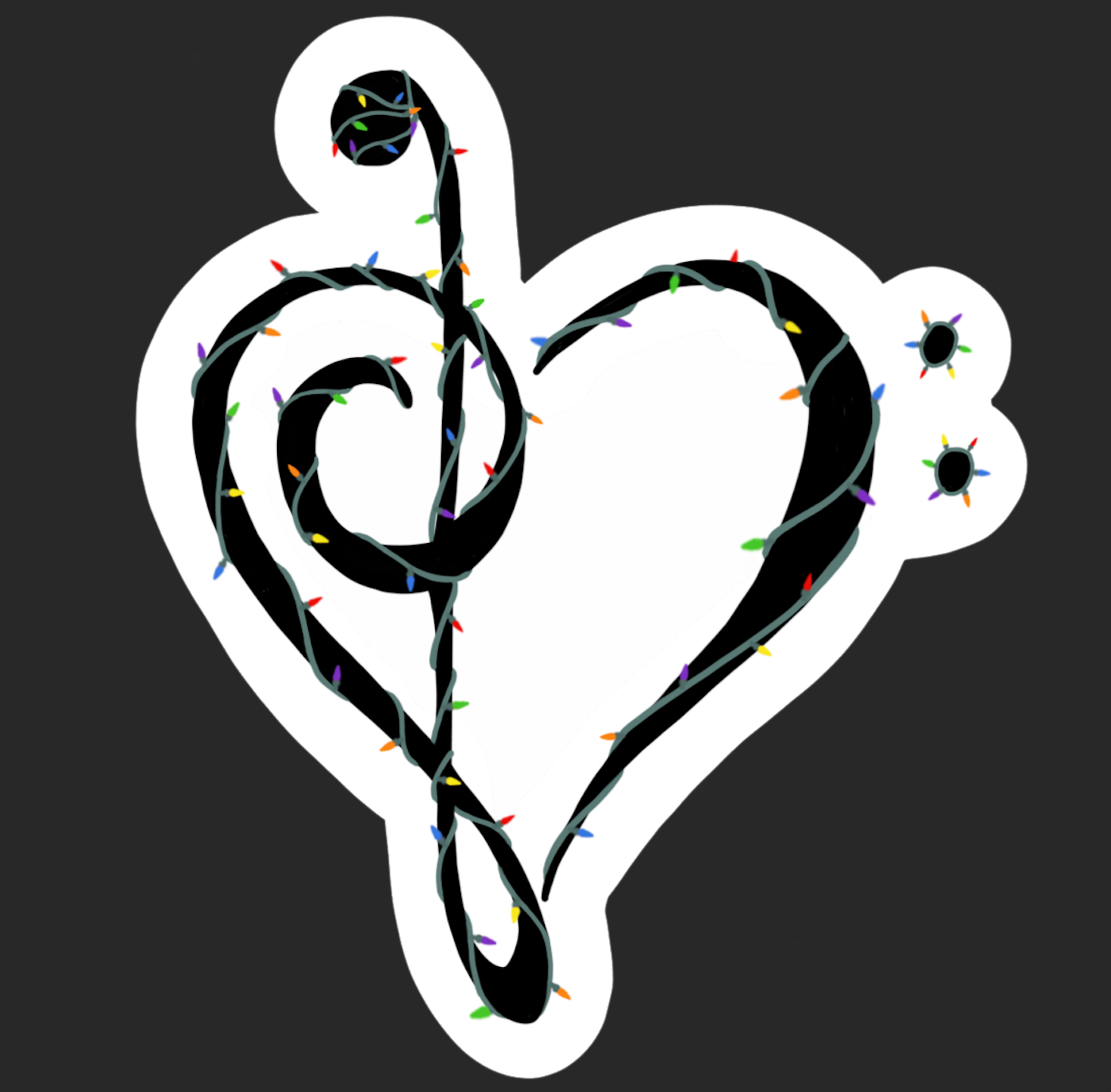 Christmas Clef Heart