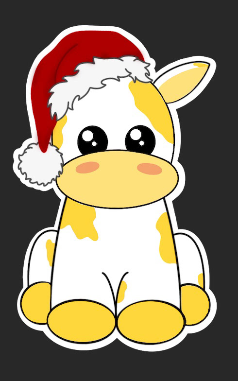 Banana Christmas Cow