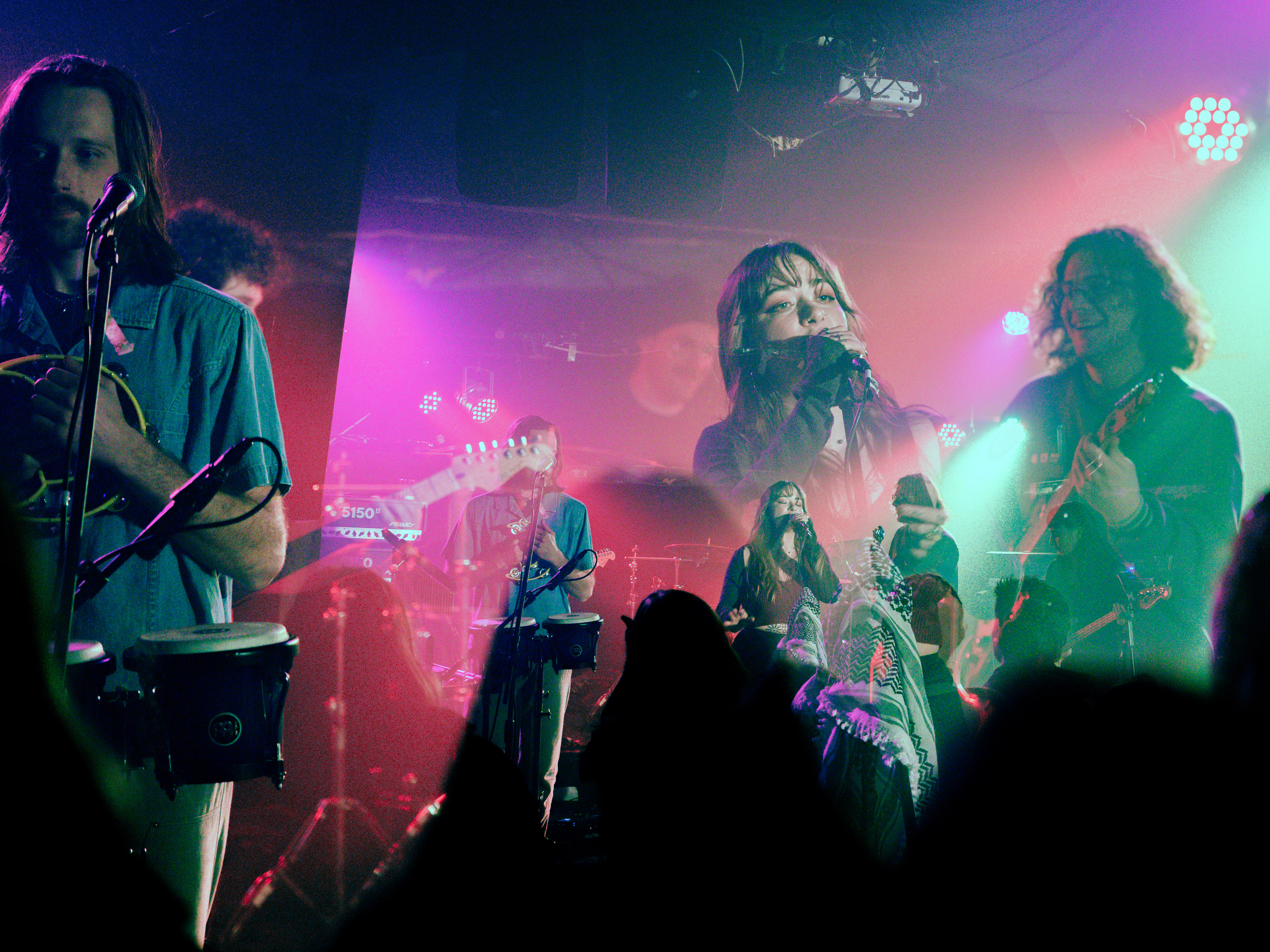 Double exposure featuring Tahini Bikini performing live at Valhalla