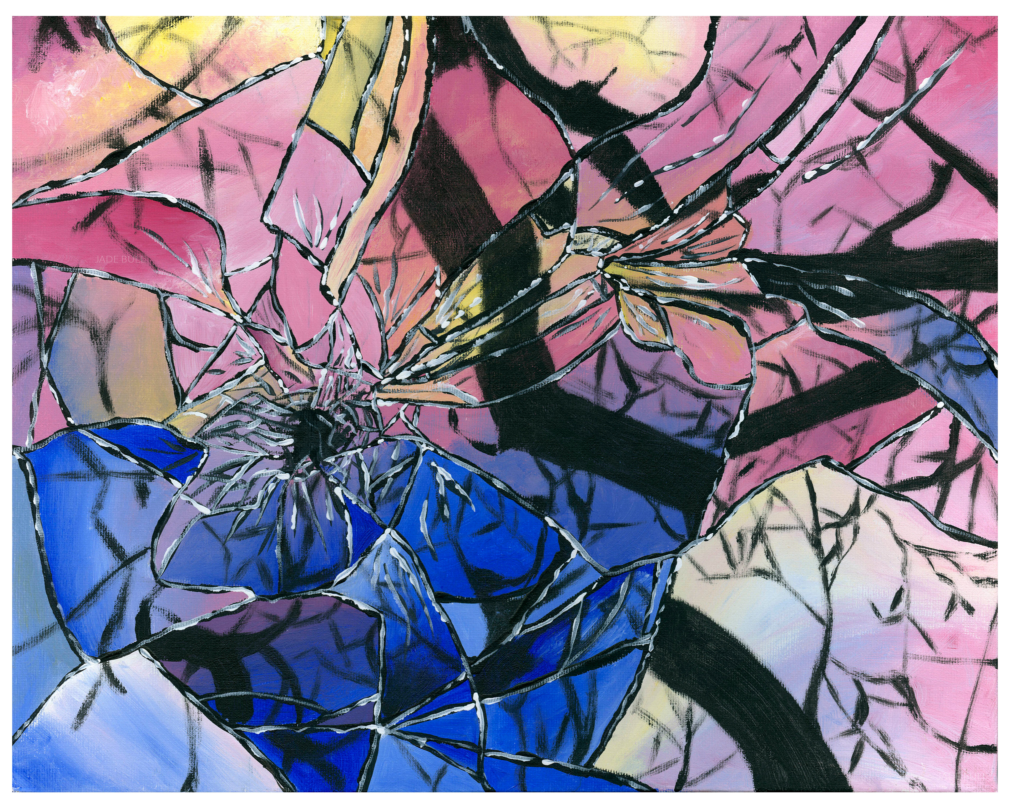 Broken Glass, 2015, 35x28cm, Acrylic on canvas board