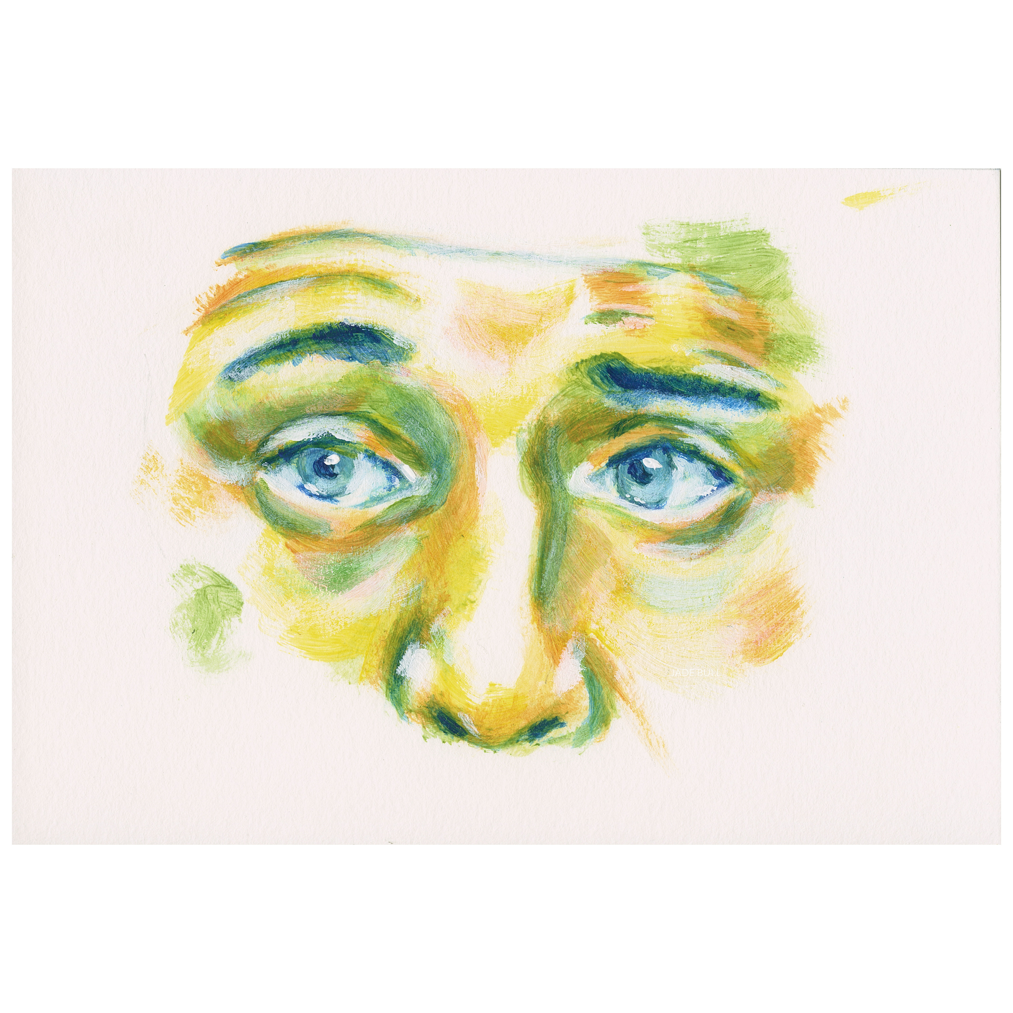 Eyes Study, 2018, A4, Acrylic on 360GSM paper
