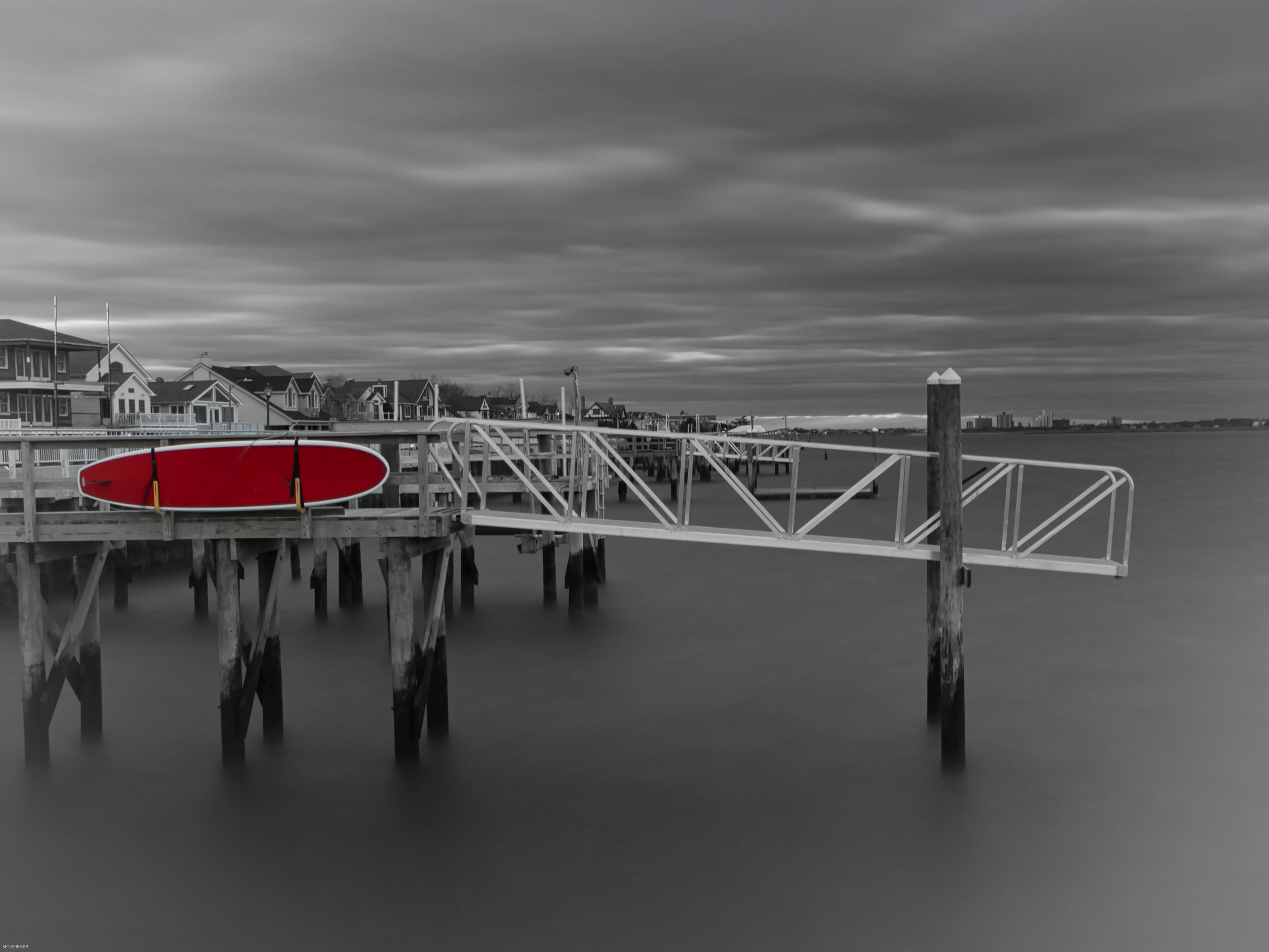 Red Surf Board, Magnolia Pier