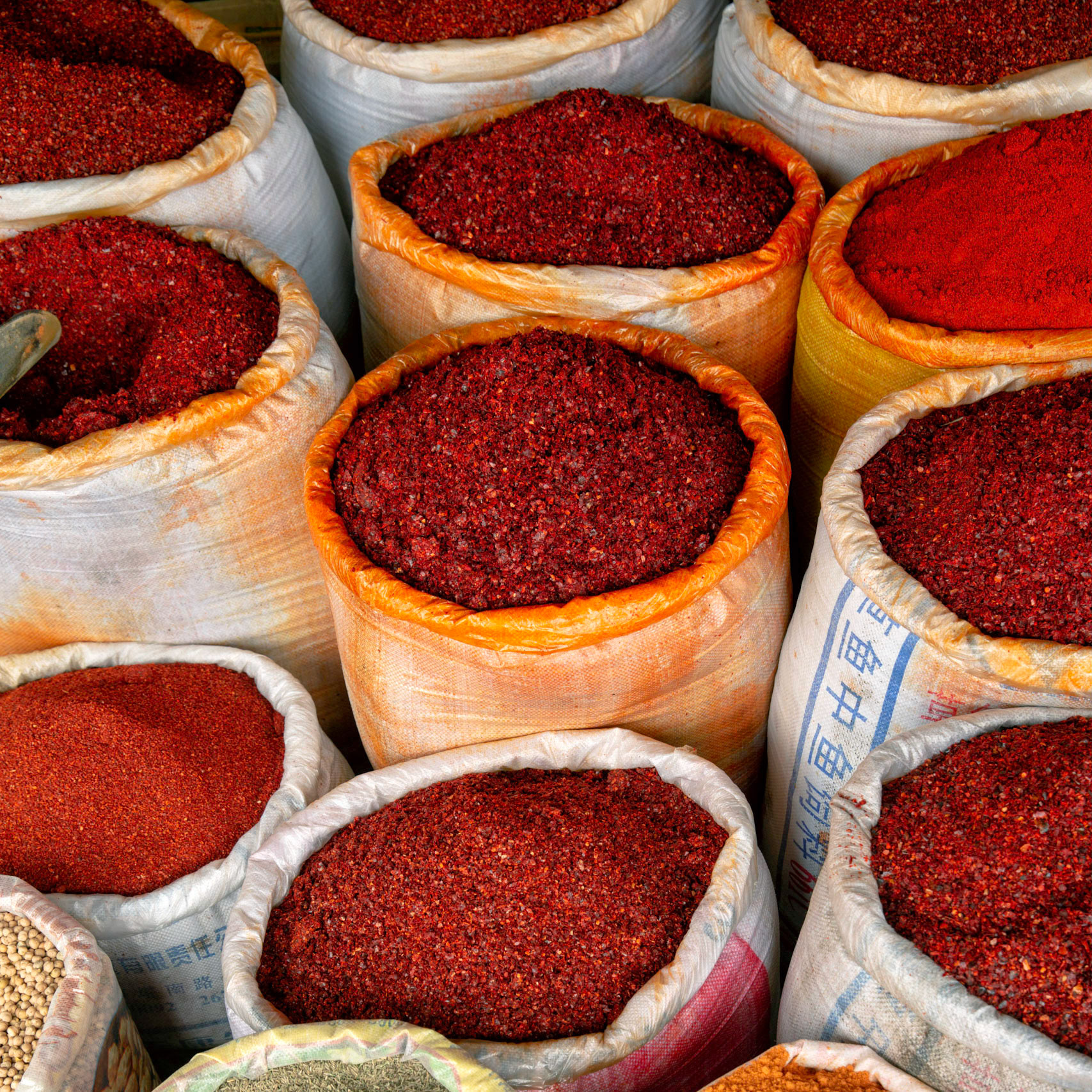 Spices at the Grand Bazaar in Kashgar, China