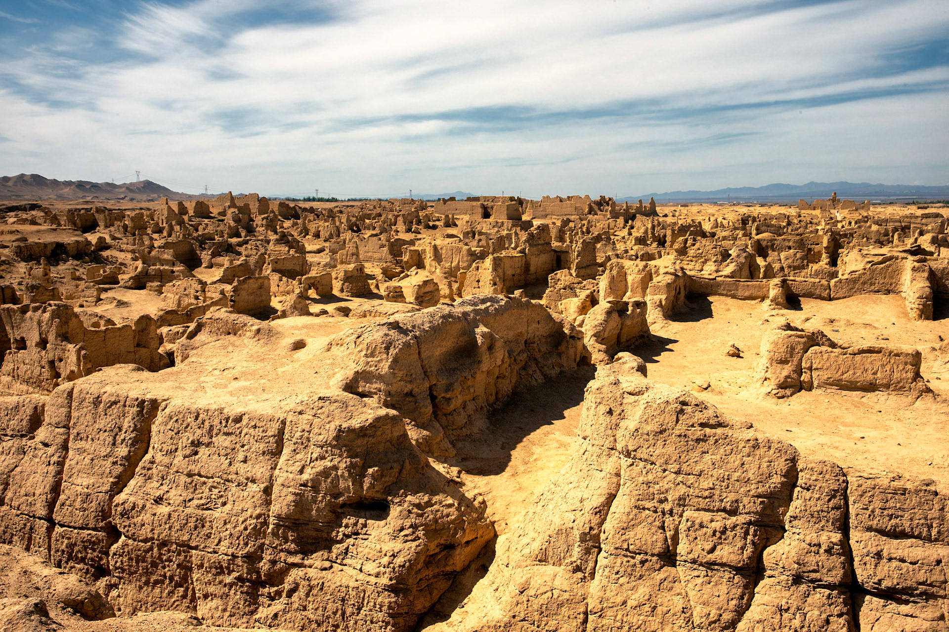 Ruins of Jiaohe, once the capital of a kingdom on the silk roads (Jushi Kingdom), destroyed by Mongols in the 13th century