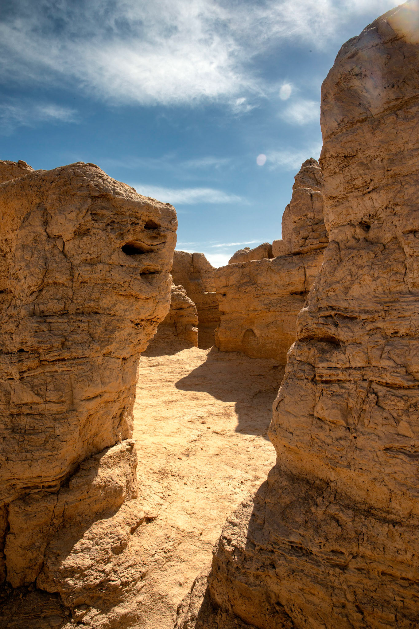 Ruins of Jiaohe, once the capital of a kingdom on the silk roads (Jushi Kingdom), destroyed by Mongols in the 13th century