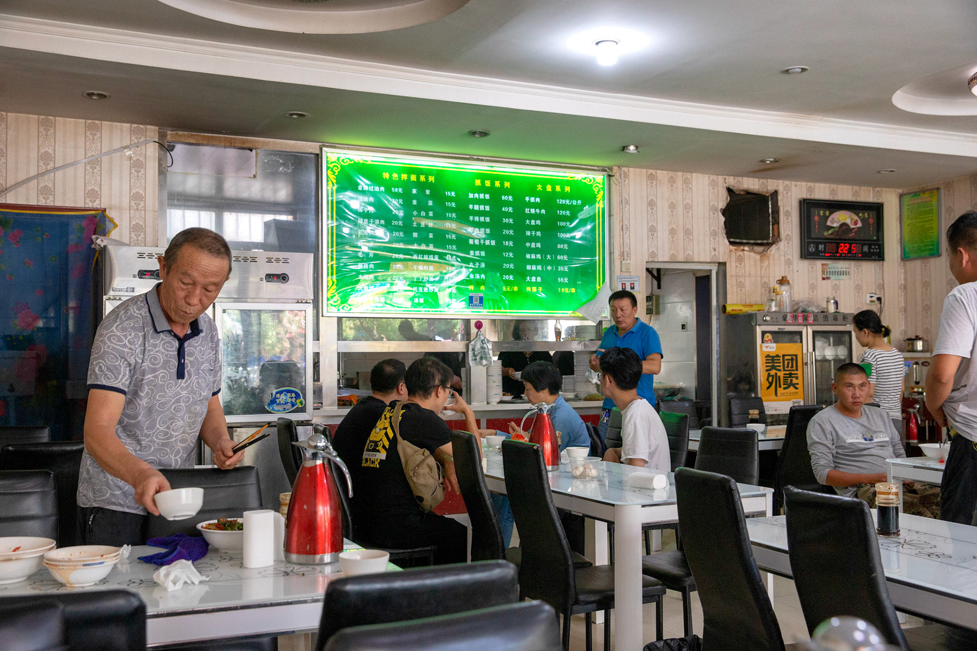 Turpan, Xinjiang, China - september 2, 2018 : Small noodle restaurant in Turpan