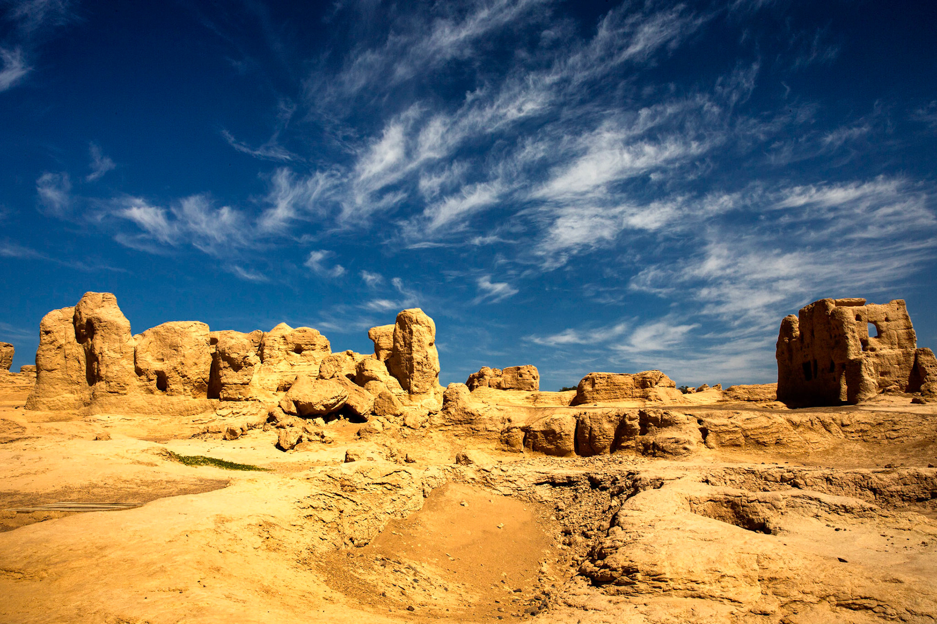 Ruins of Jiaohe, once the capital of a kingdom on the silk roads (Jushi Kingdom), destroyed by Mongols in the 13th century