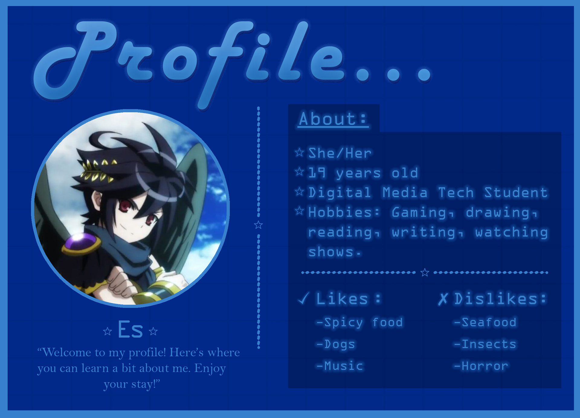 Profile card done in Photoshop