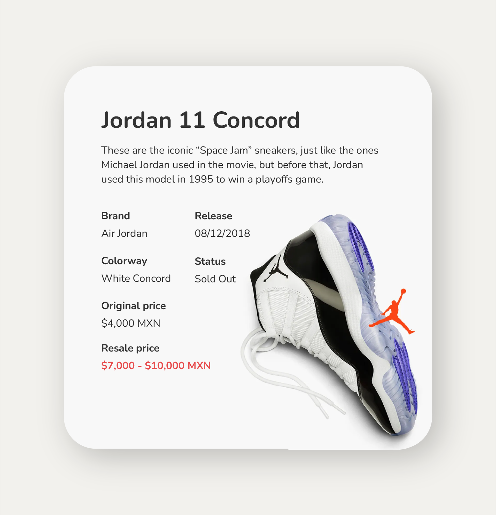 Jordan 11 concord outlet 2018 resale value