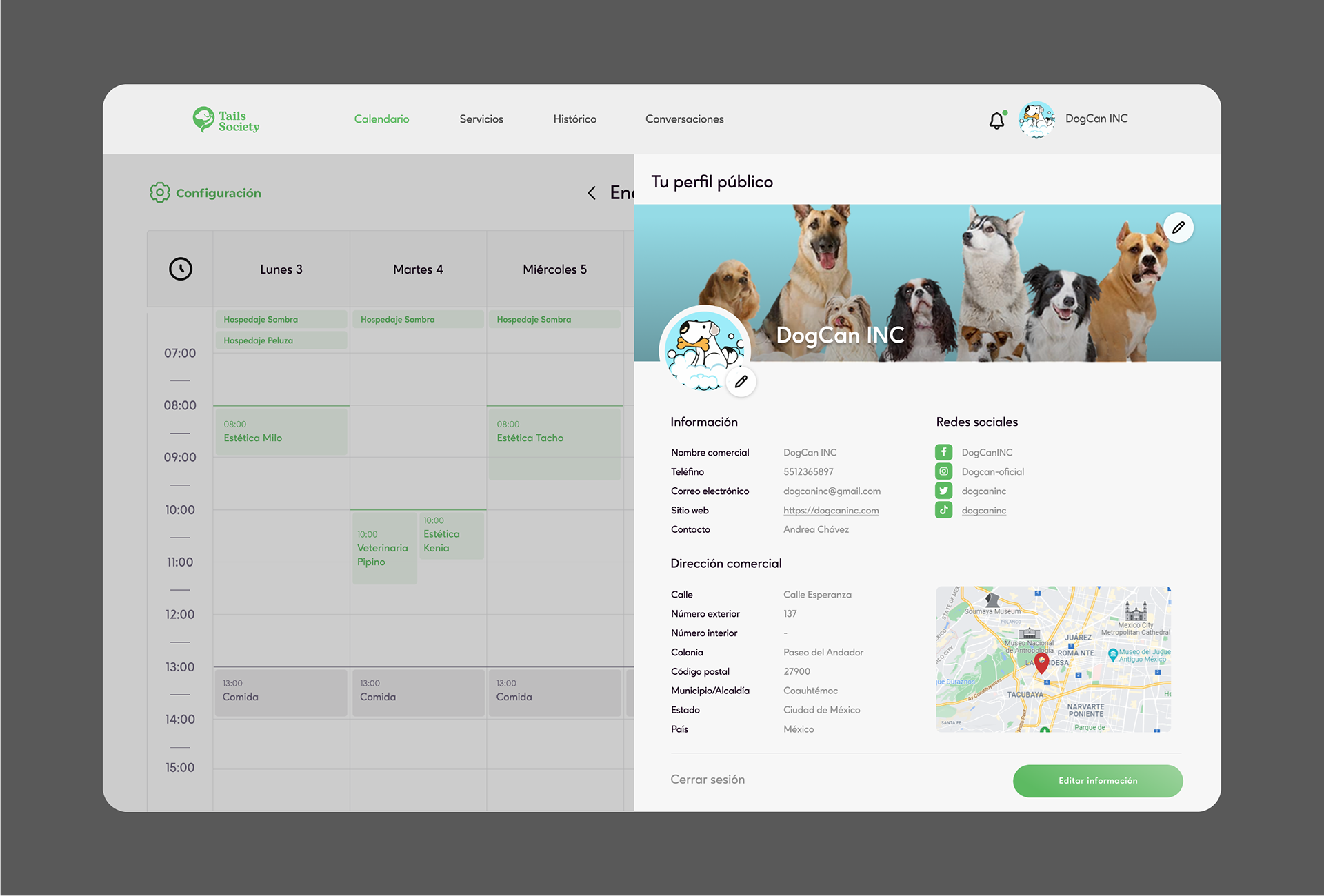 Business' profile