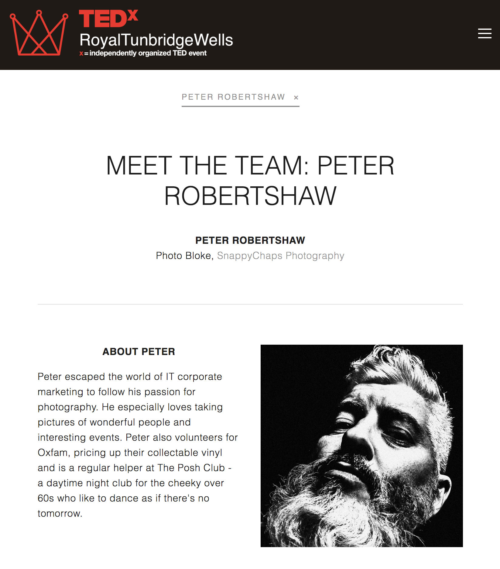 TEDx Tunbridge Wells Events Web Site