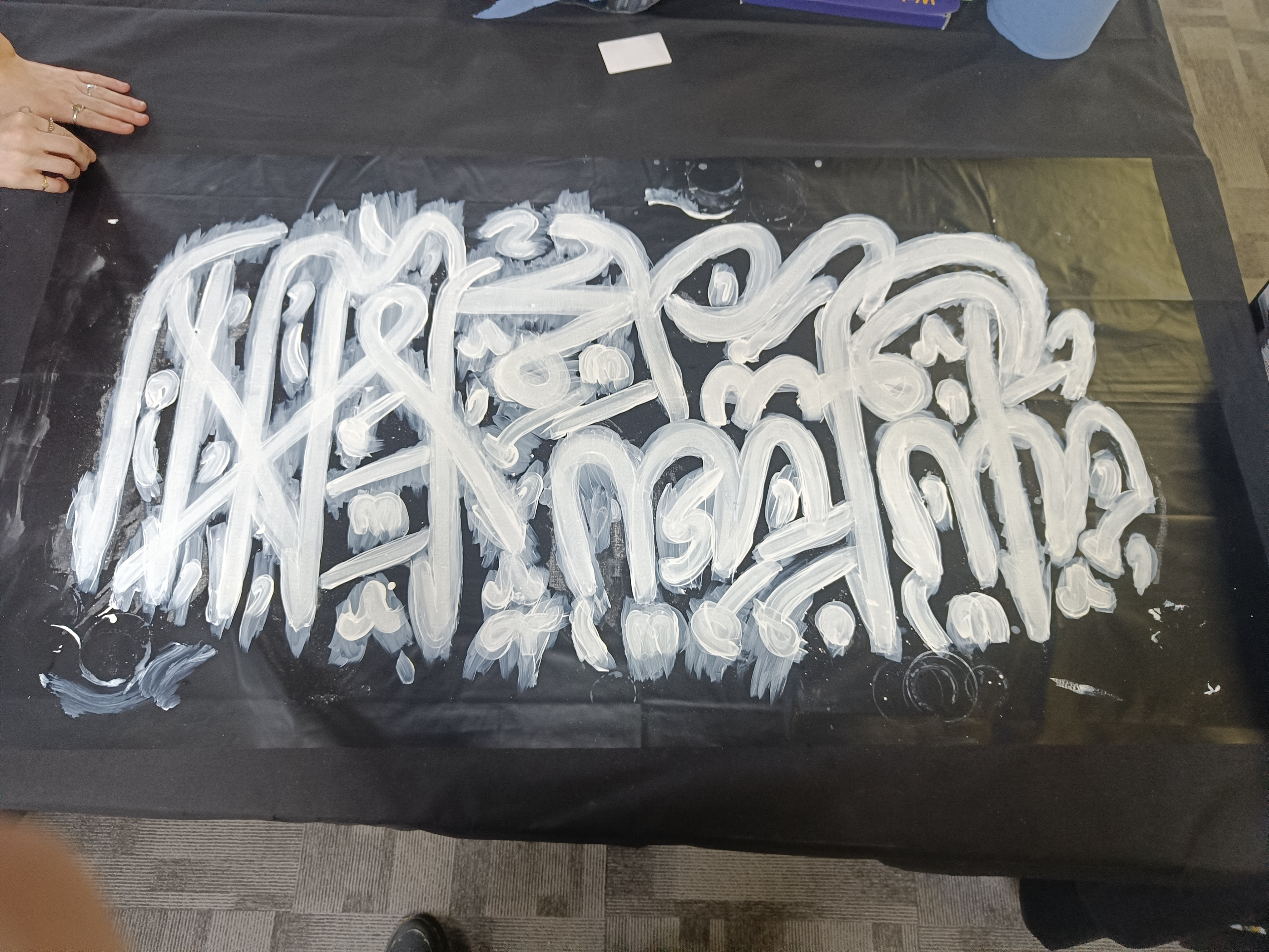 Vinyl stencil paint applicaton