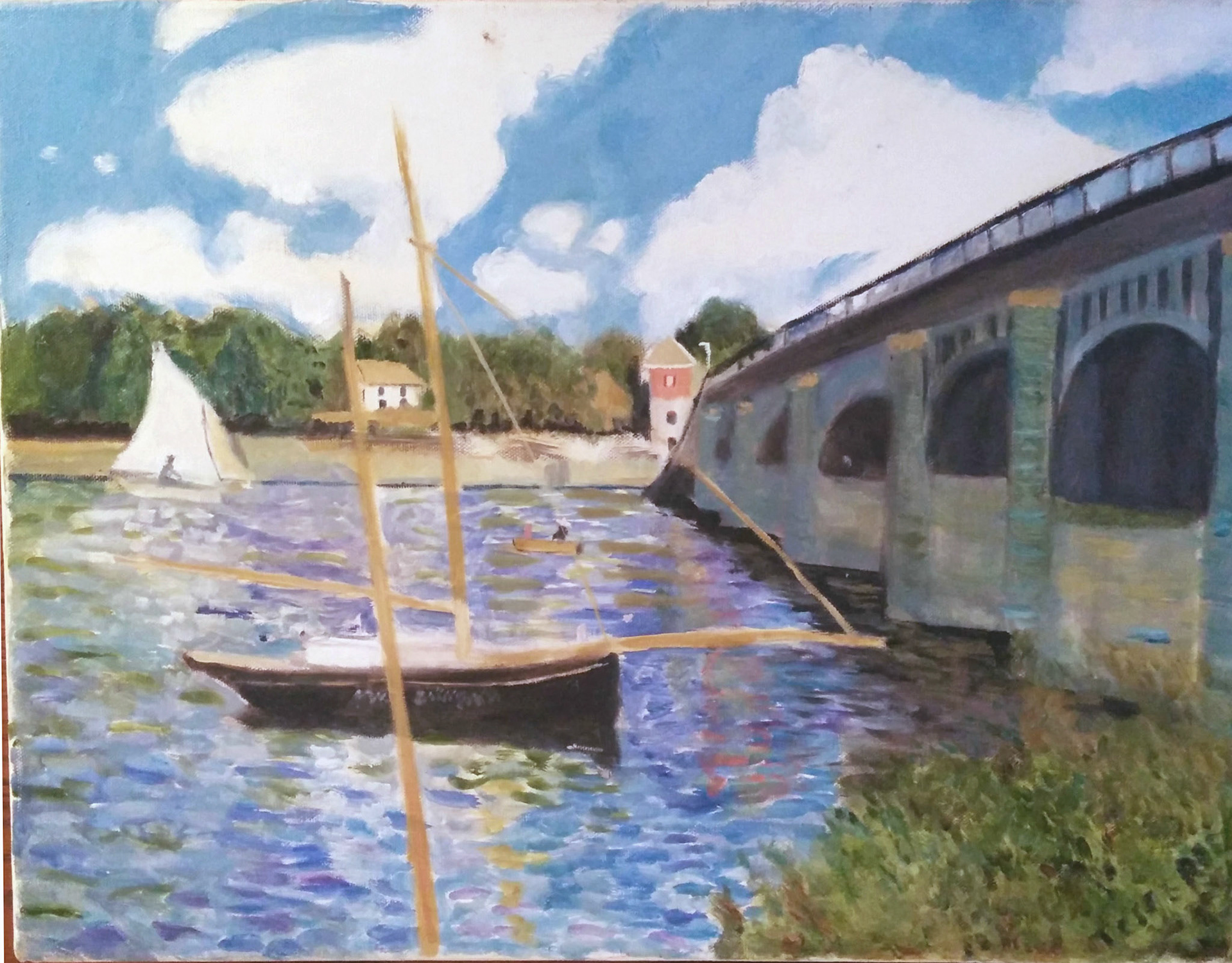 The Railway Bridge at Argenteuil (after Monet)