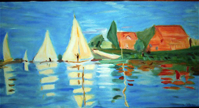 Regatta at Argenteuil  (after Monet)