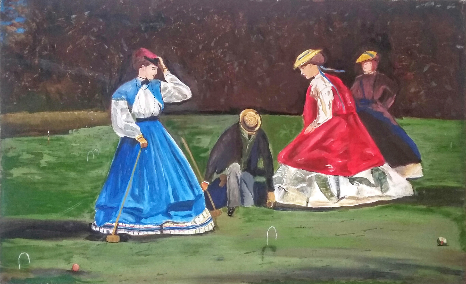 The Croquet Game (after Winslow Homer)