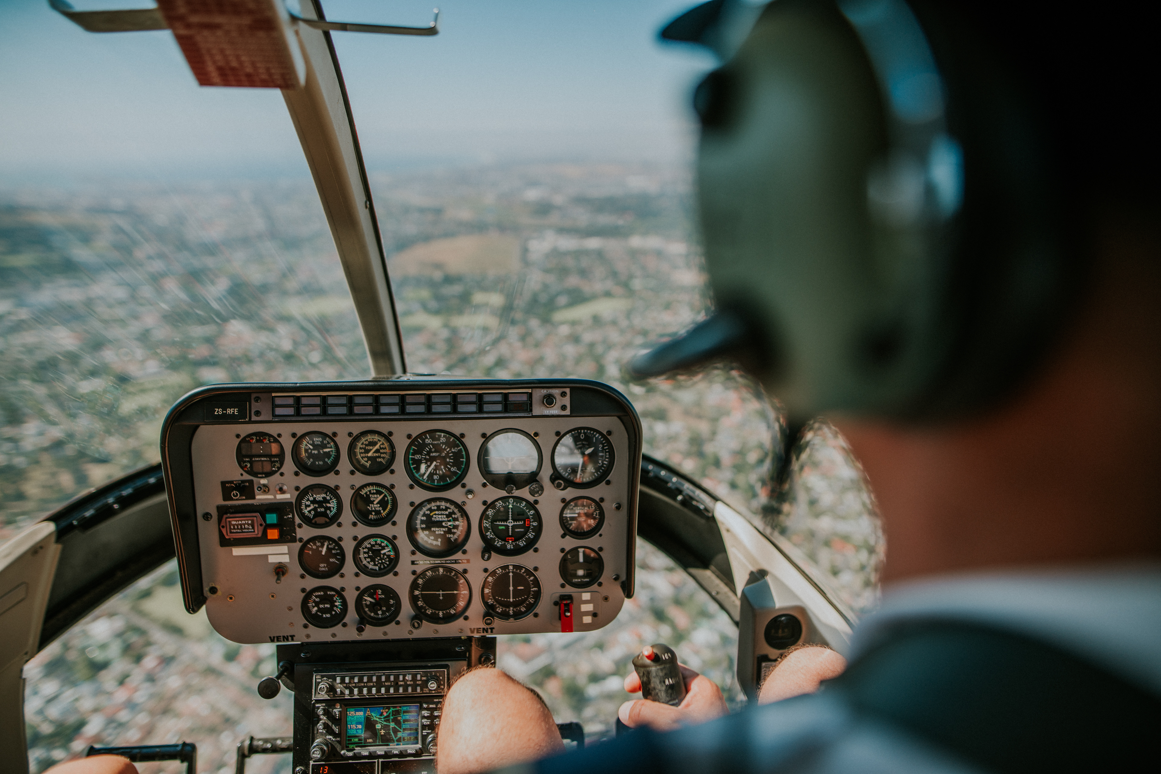 Sport Helicopters-Flugroute über die atemberaubende Landschaft von Südafrika.