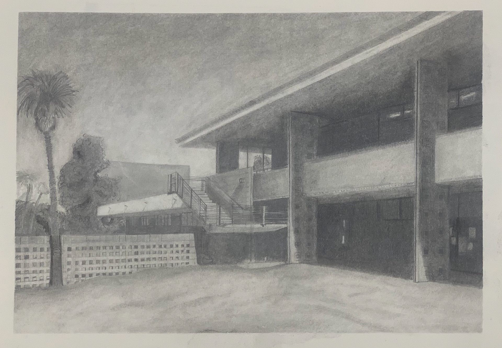 UCSB Art Building Perspective Drawing